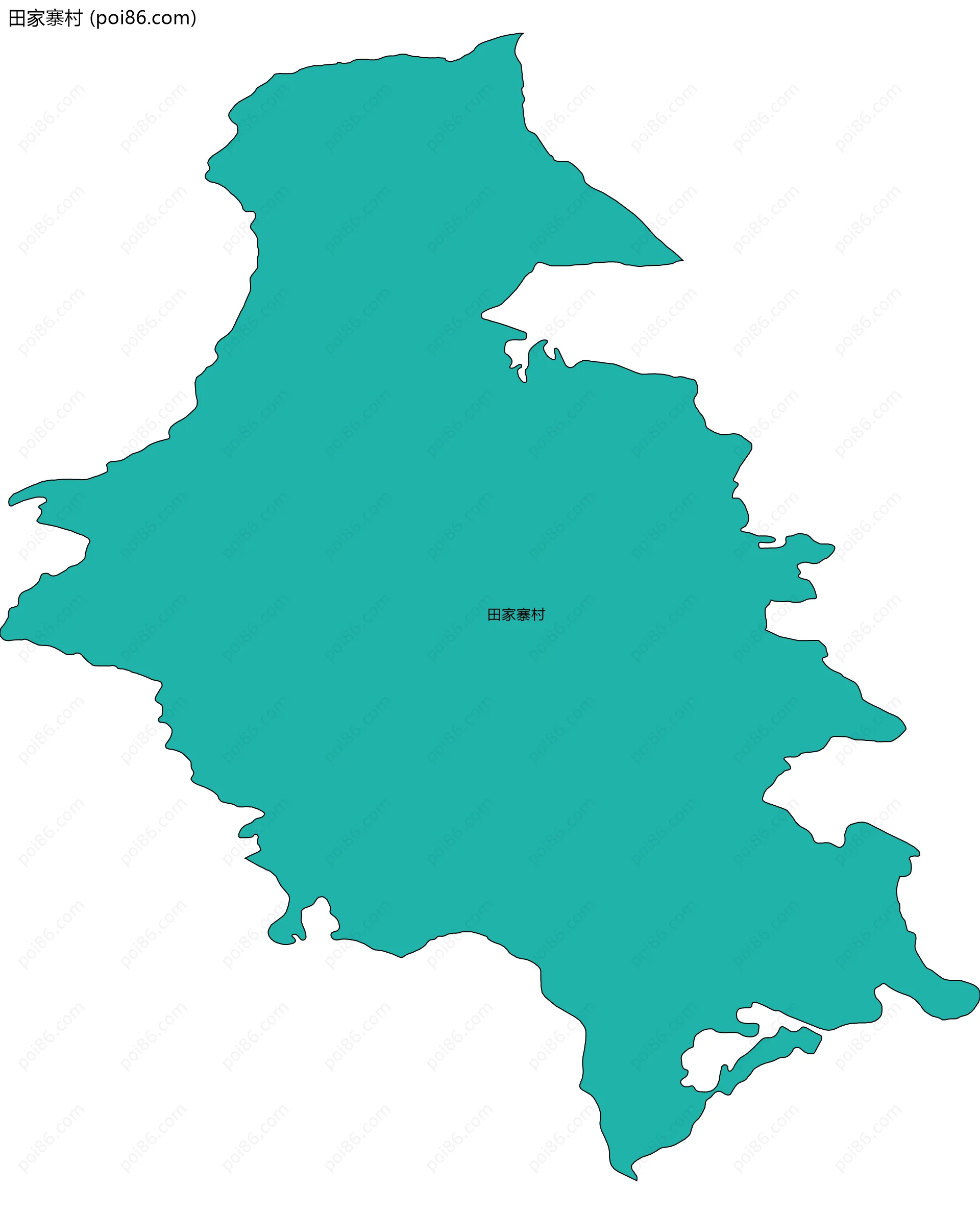 田家寨村边界地图