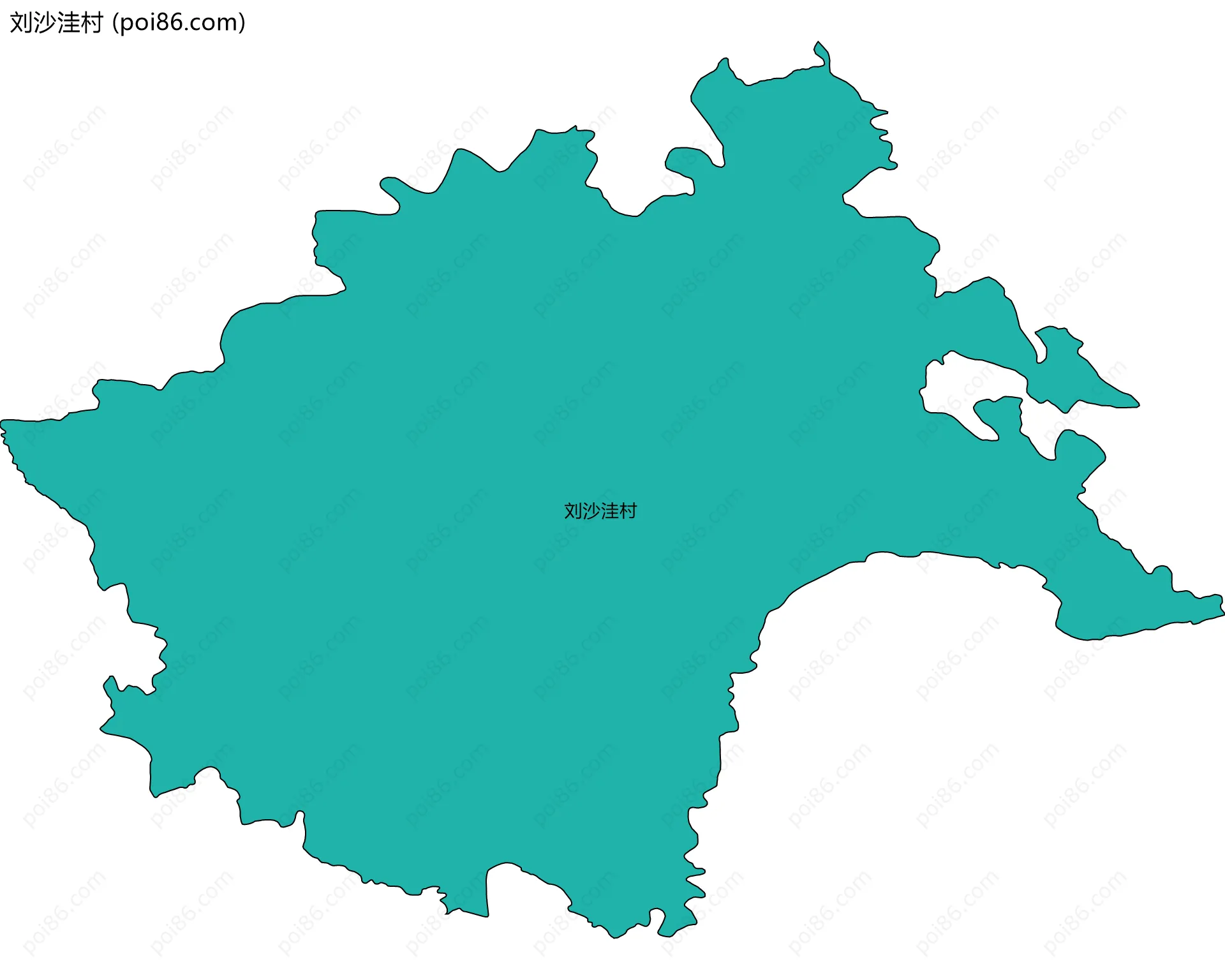 刘沙洼村边界地图