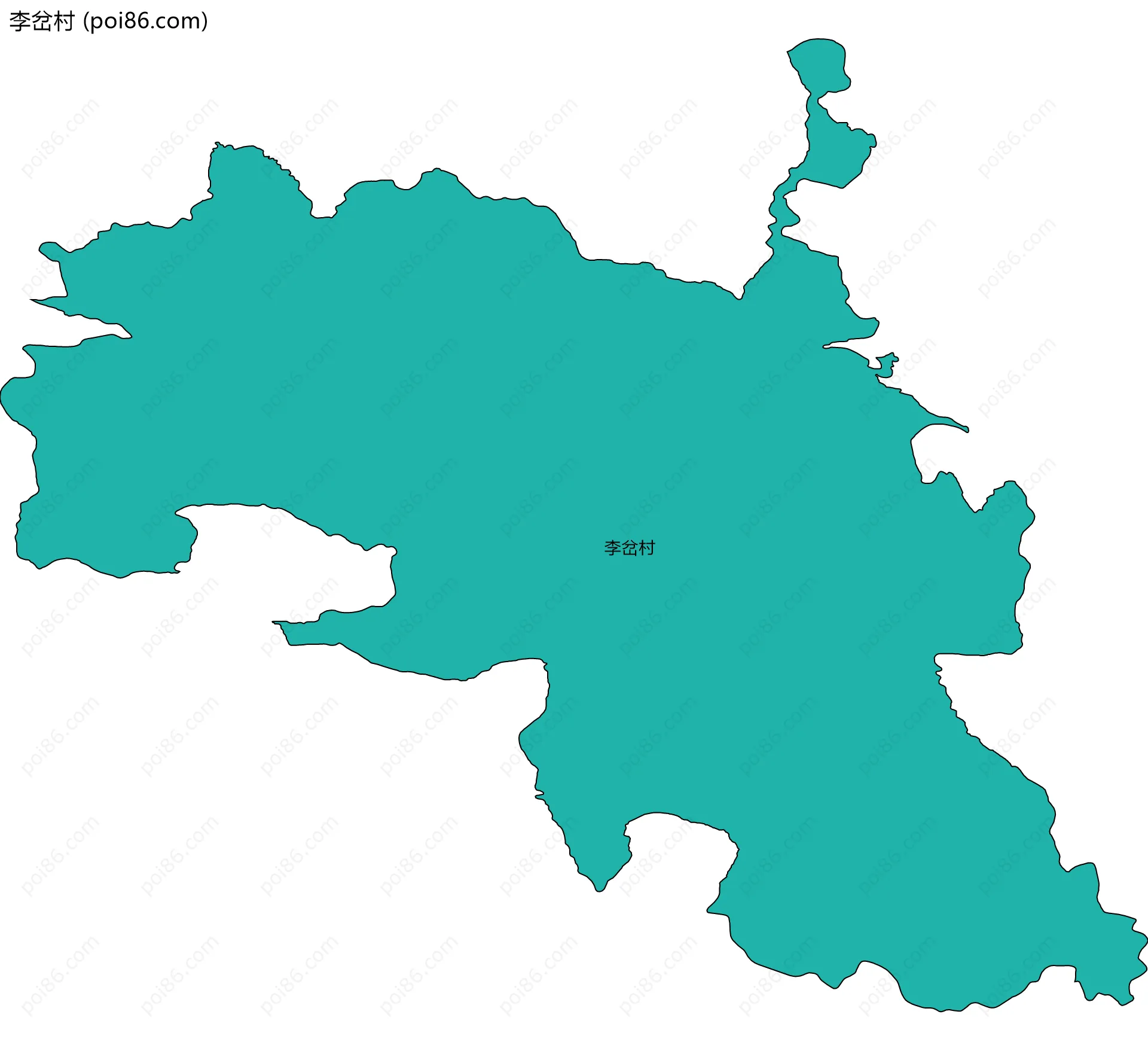李岔村边界地图