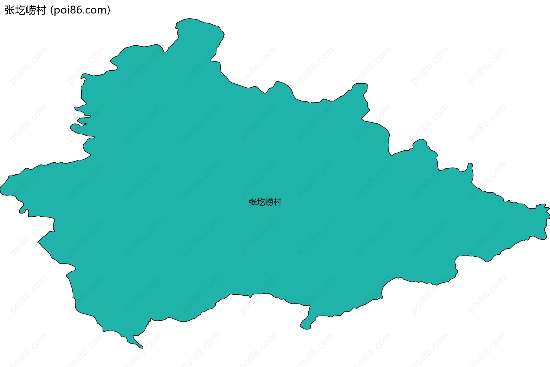 张圪崂村边界地图