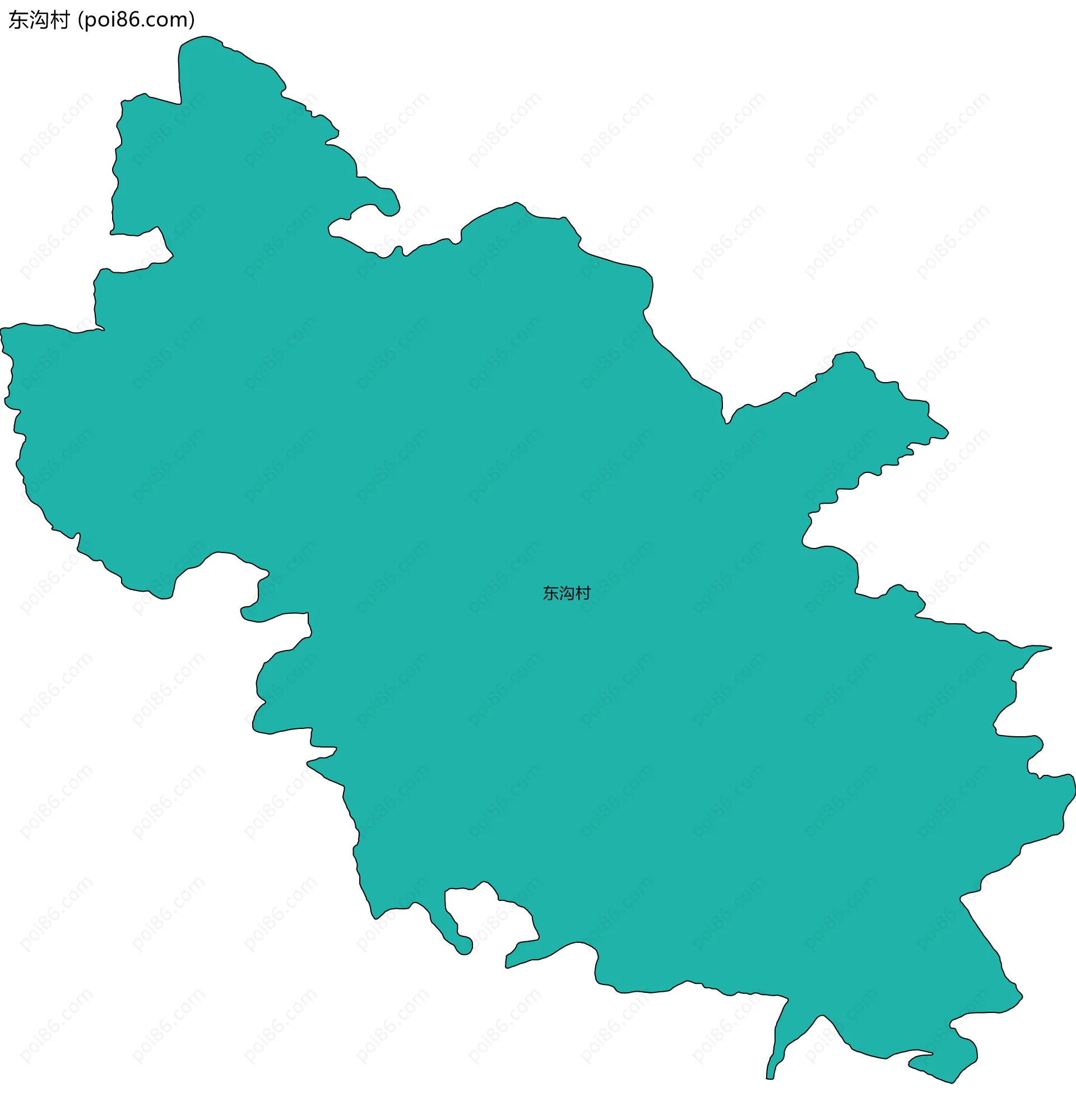 东沟村边界地图
