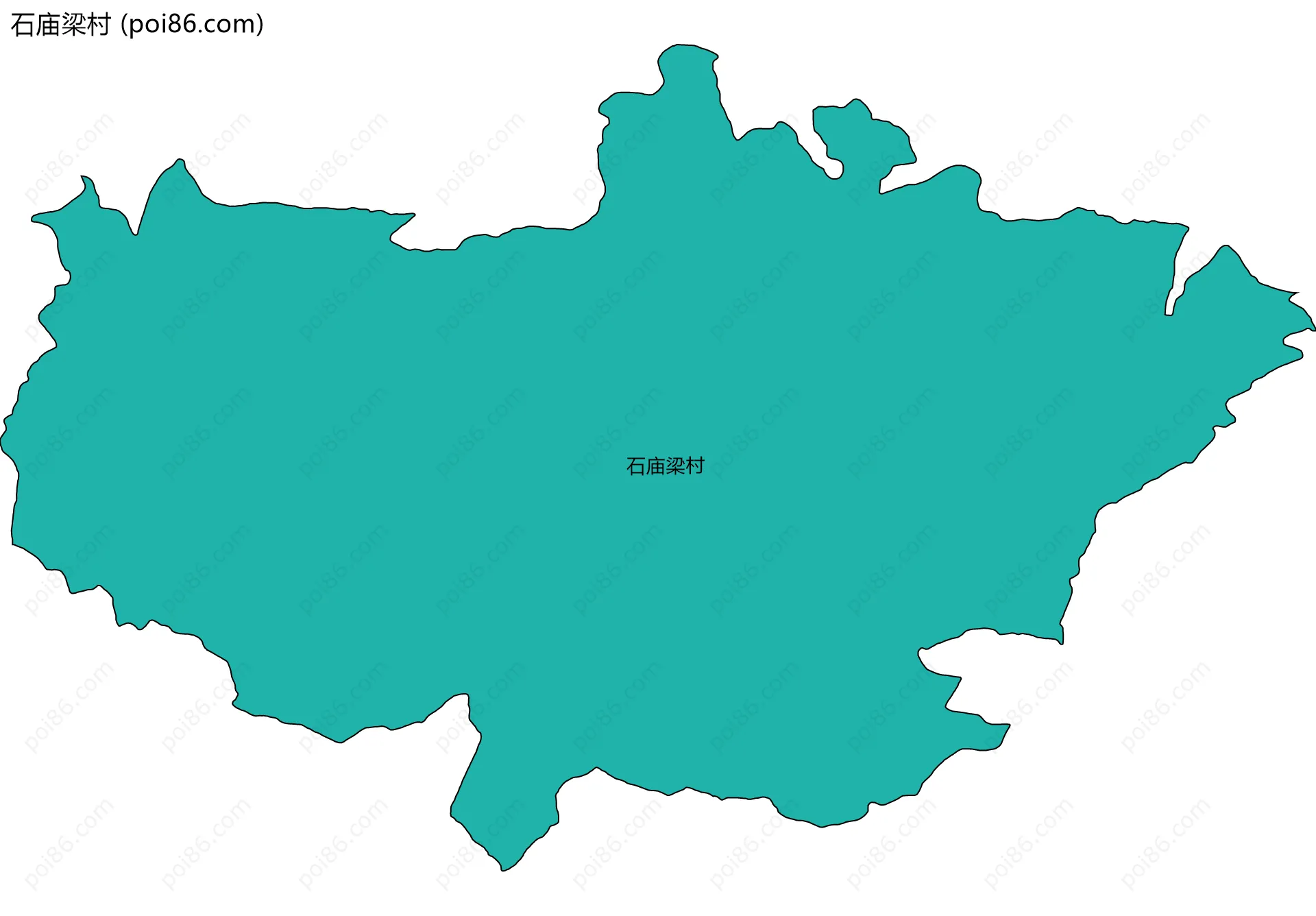 石庙梁村边界地图