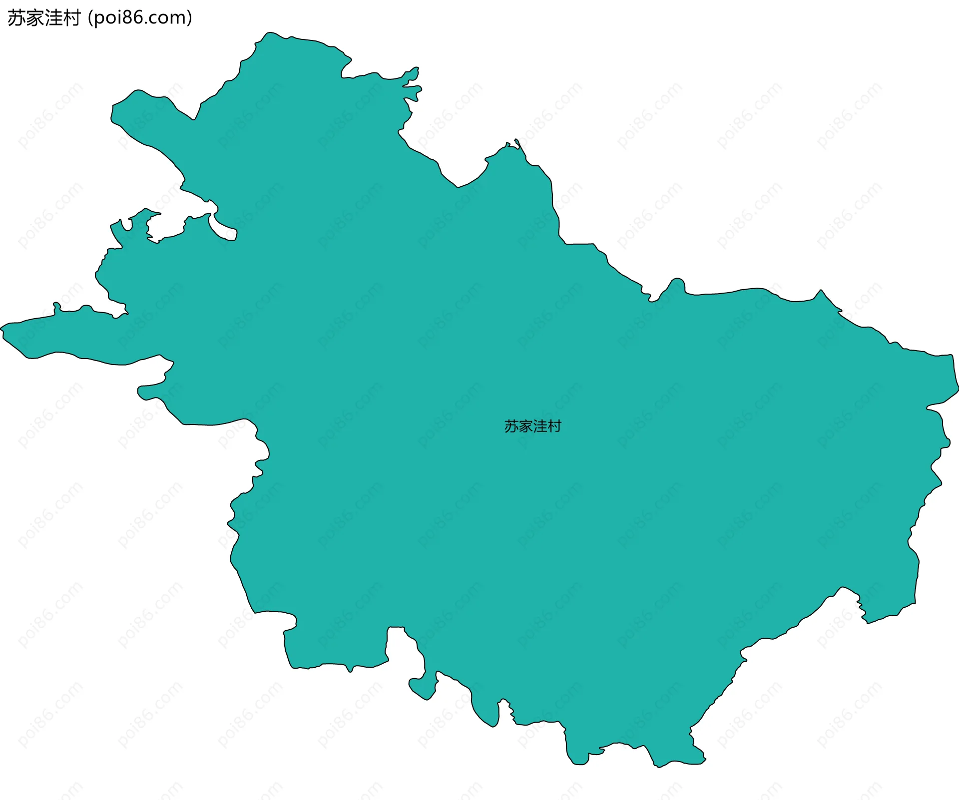 苏家洼村边界地图