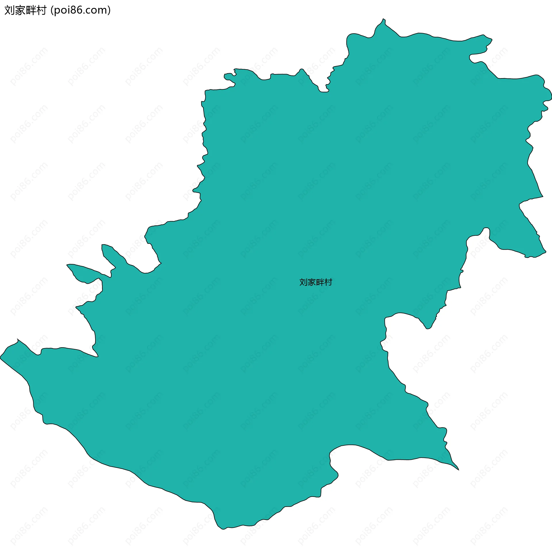 刘家畔村边界地图