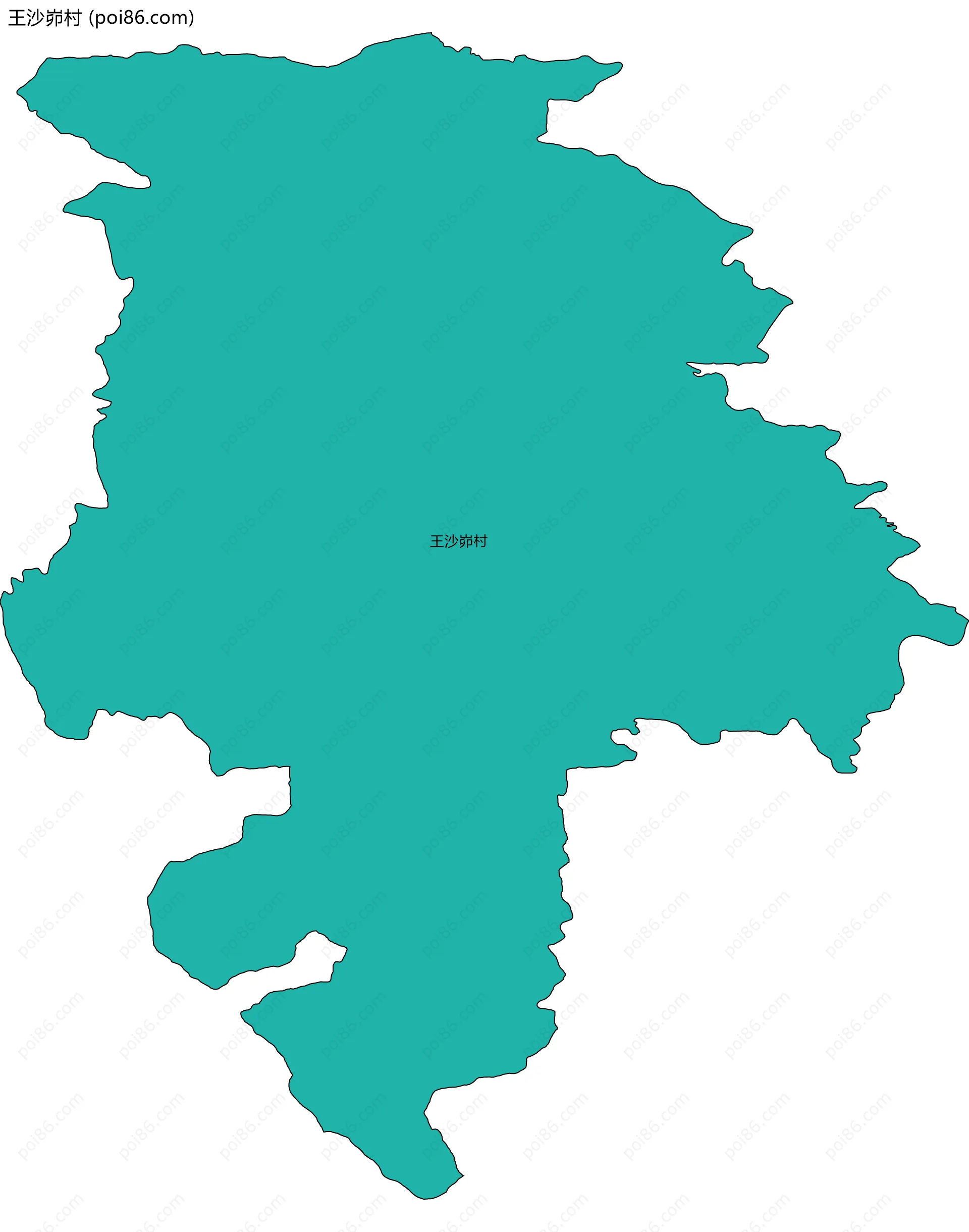 王沙峁村边界地图