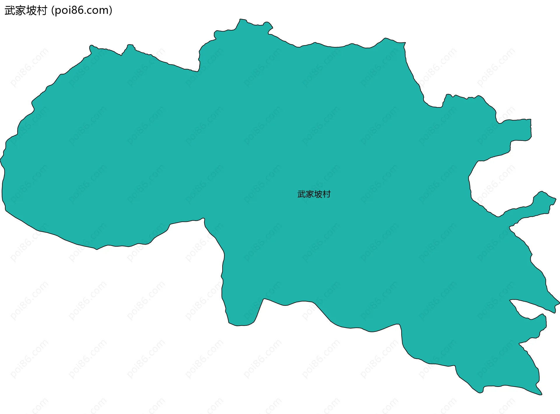 武家坡村边界地图