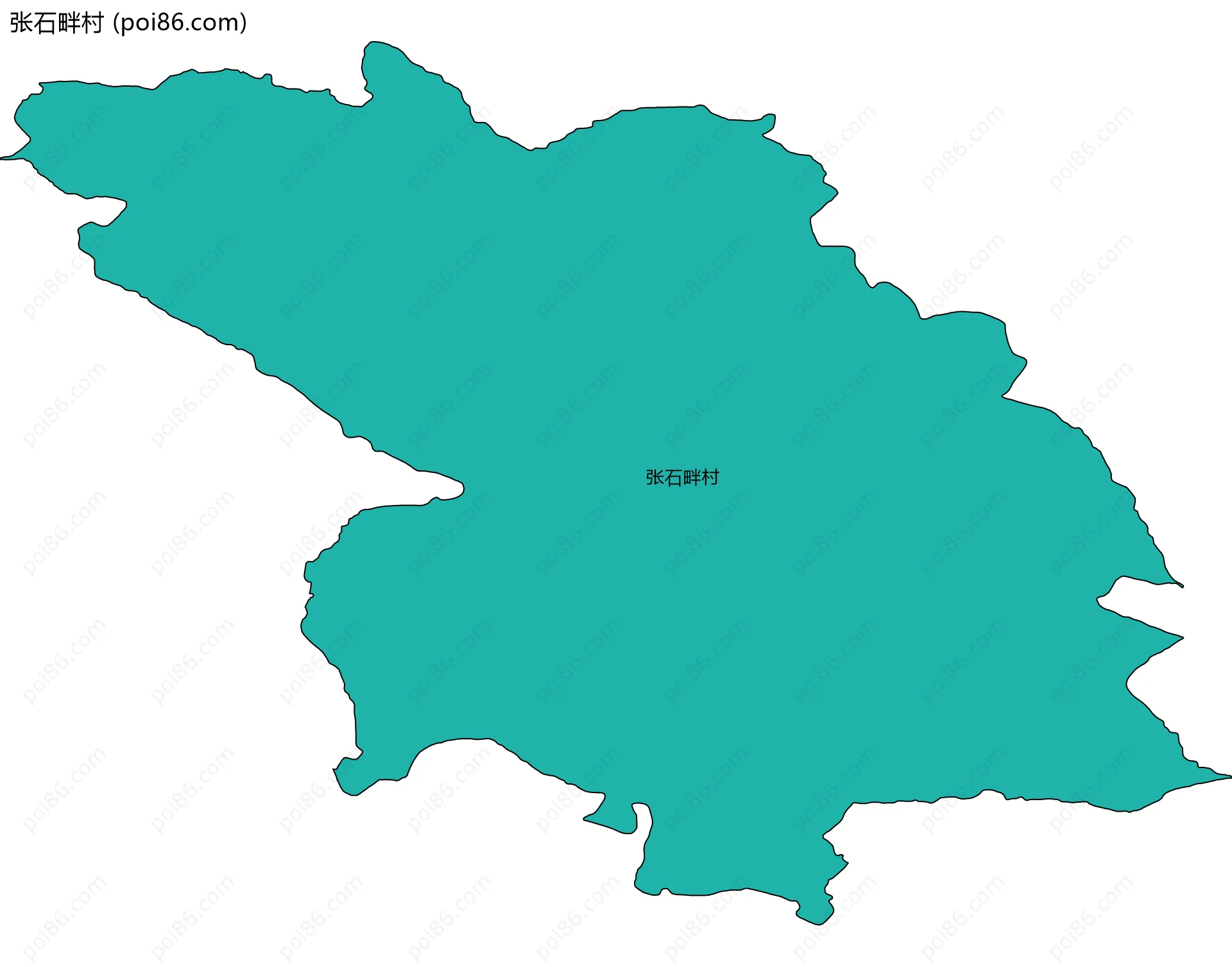 张石畔村边界地图