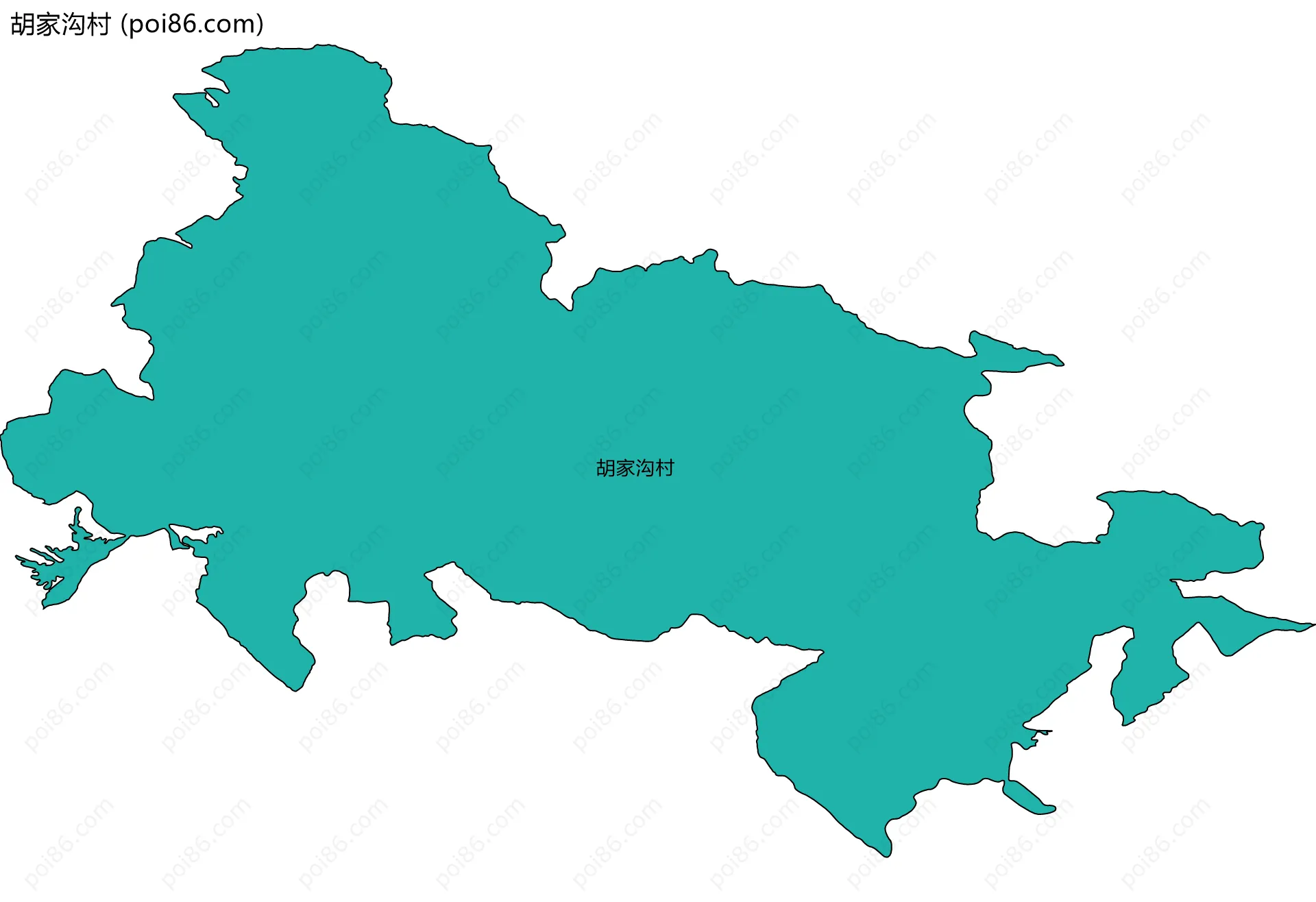 胡家沟村边界地图