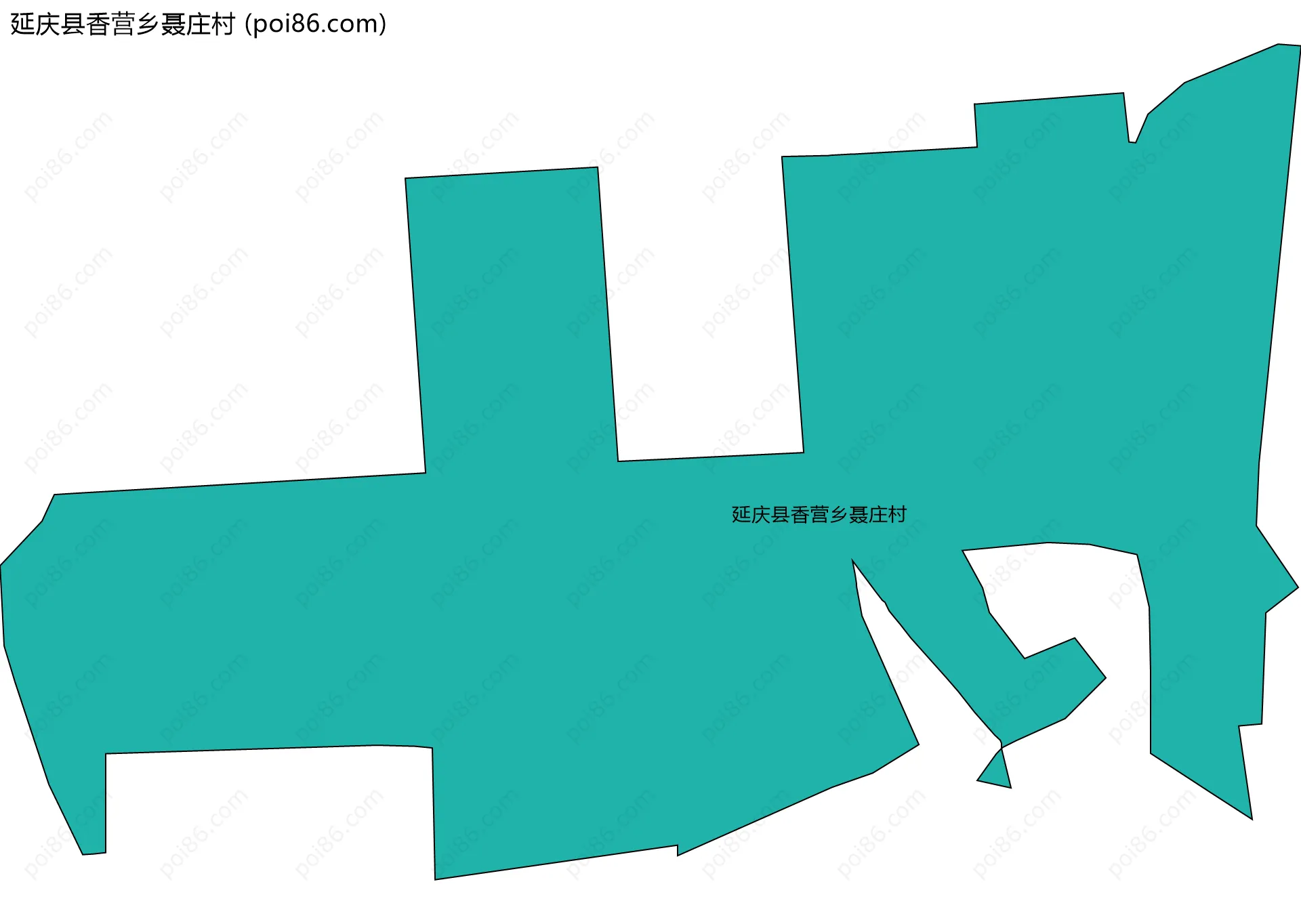 延庆县香营乡聂庄村边界地图