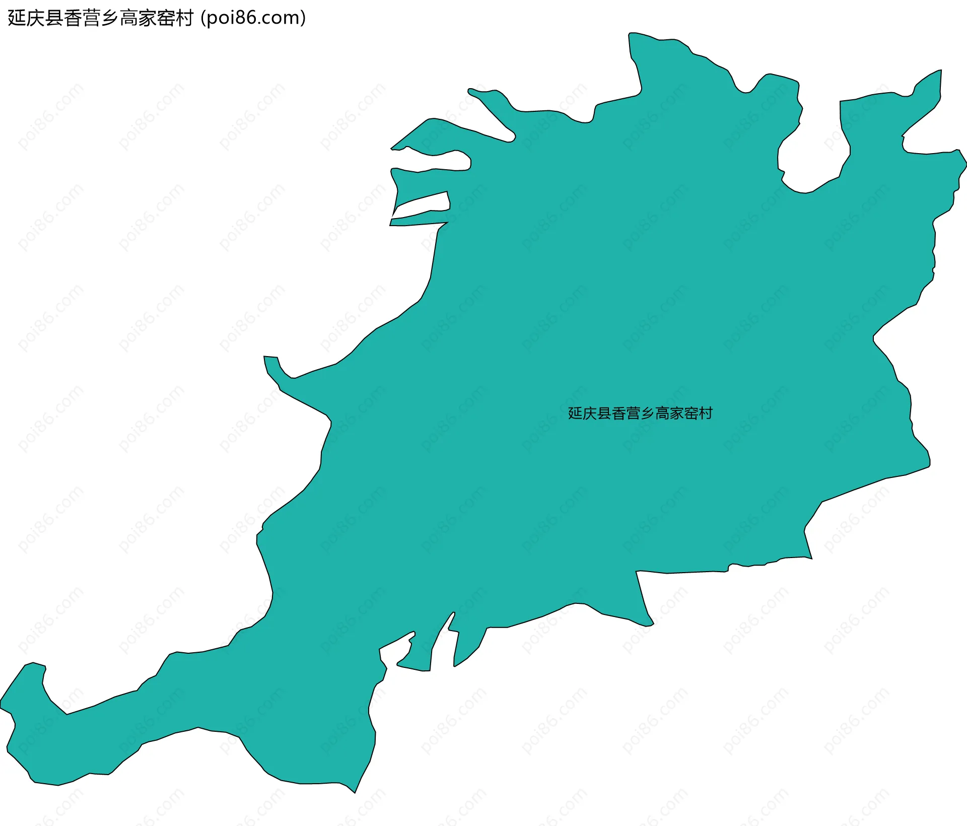 延庆县香营乡高家窑村边界地图