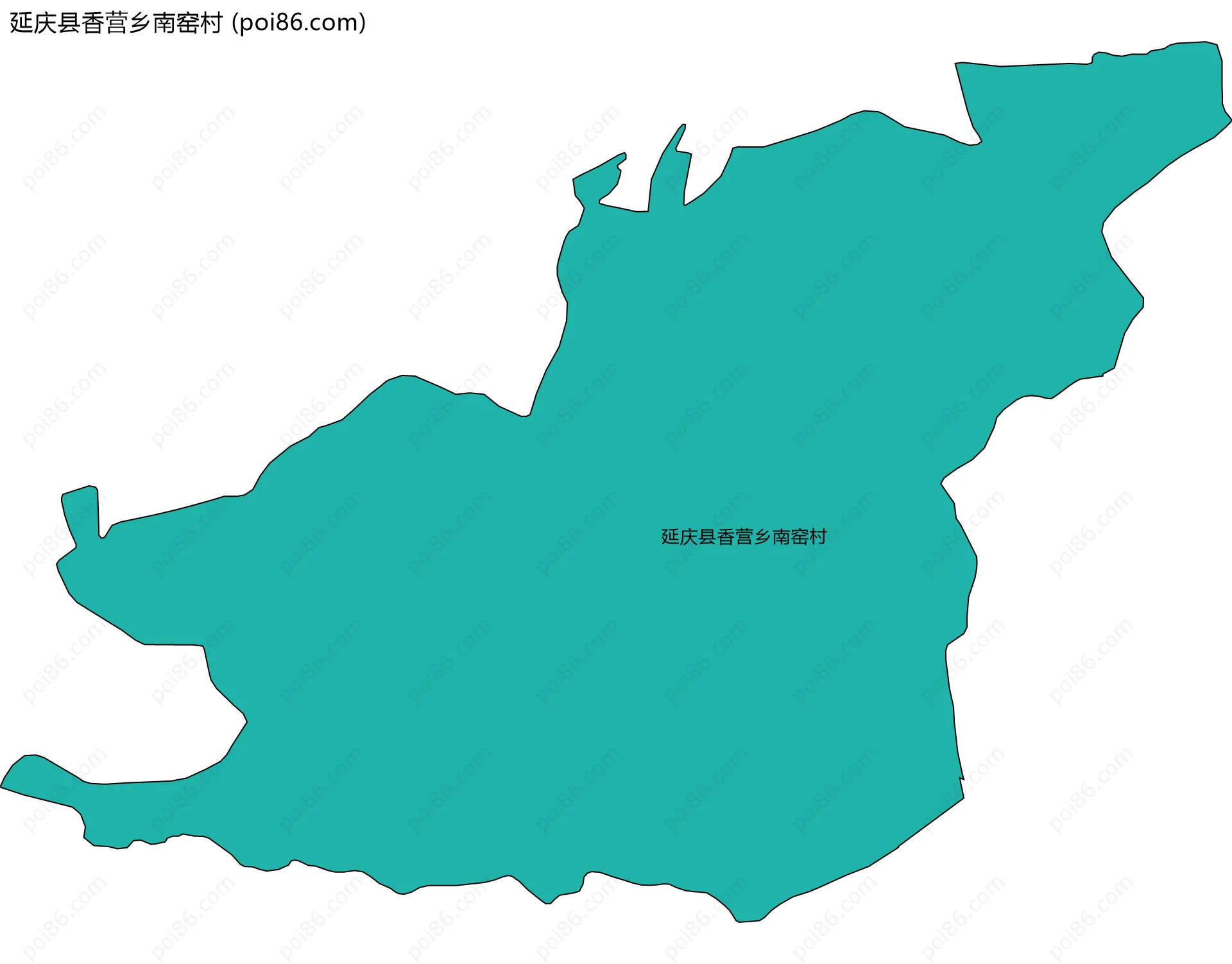 延庆县香营乡南窑村边界地图