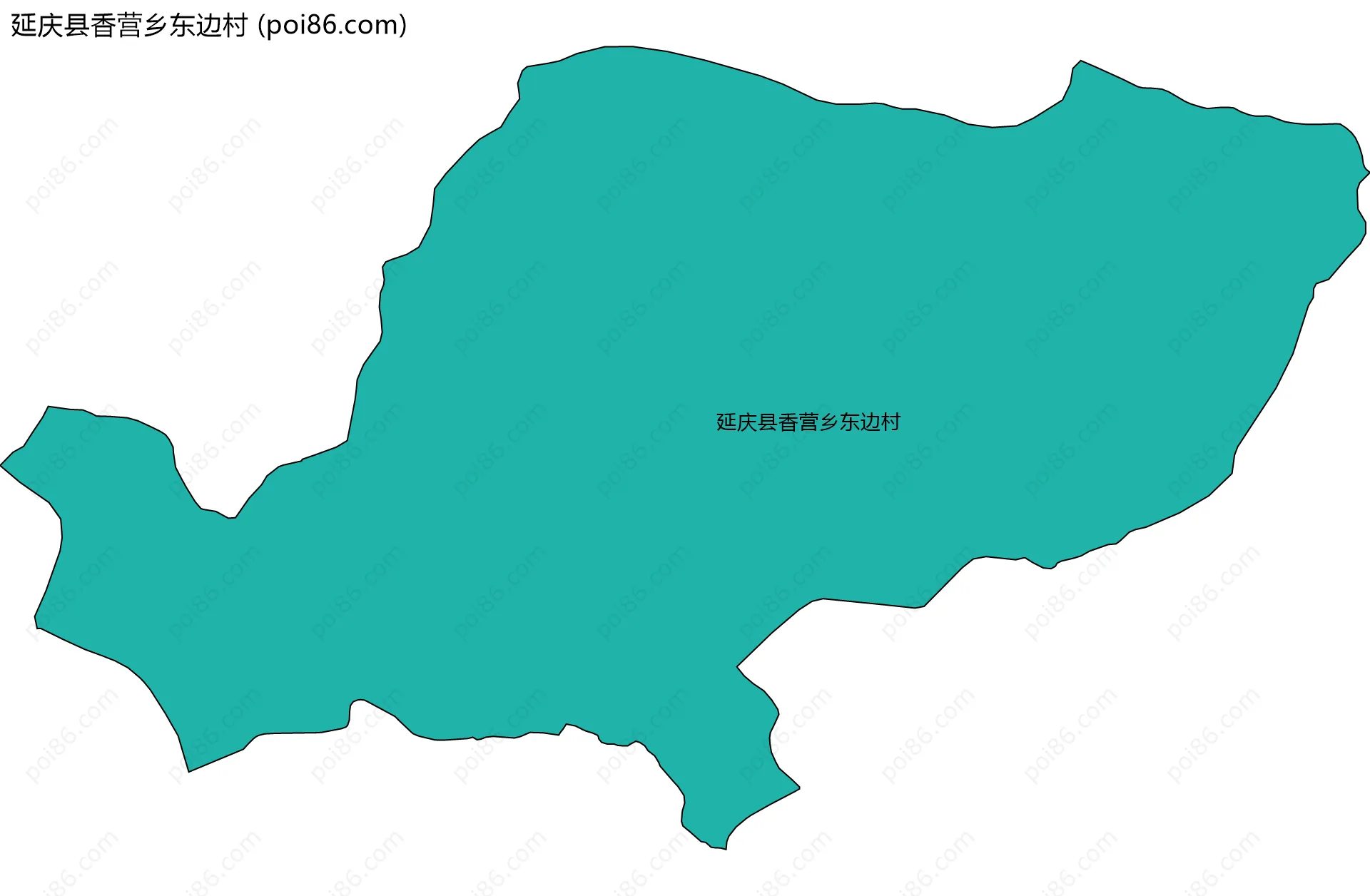 延庆县香营乡东边村边界地图