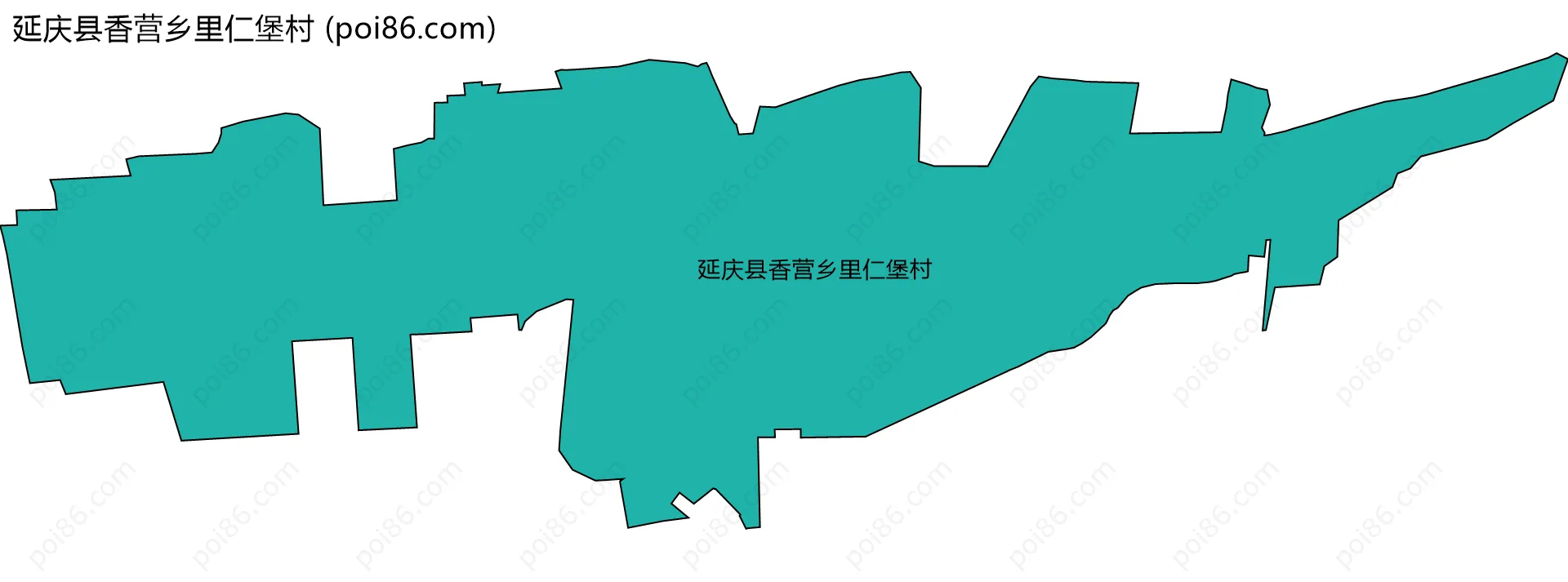 延庆县香营乡里仁堡村边界地图