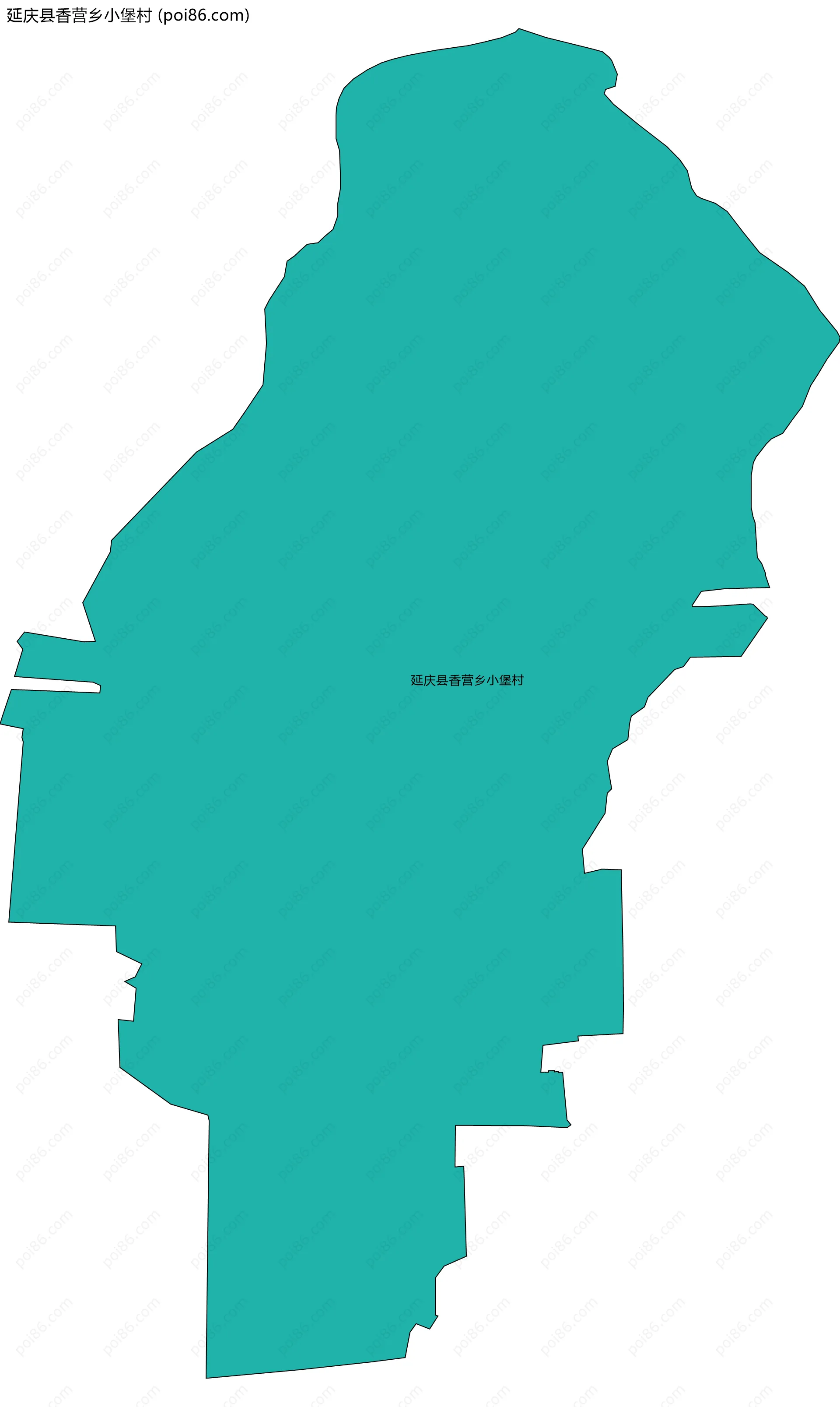 延庆县香营乡小堡村边界地图