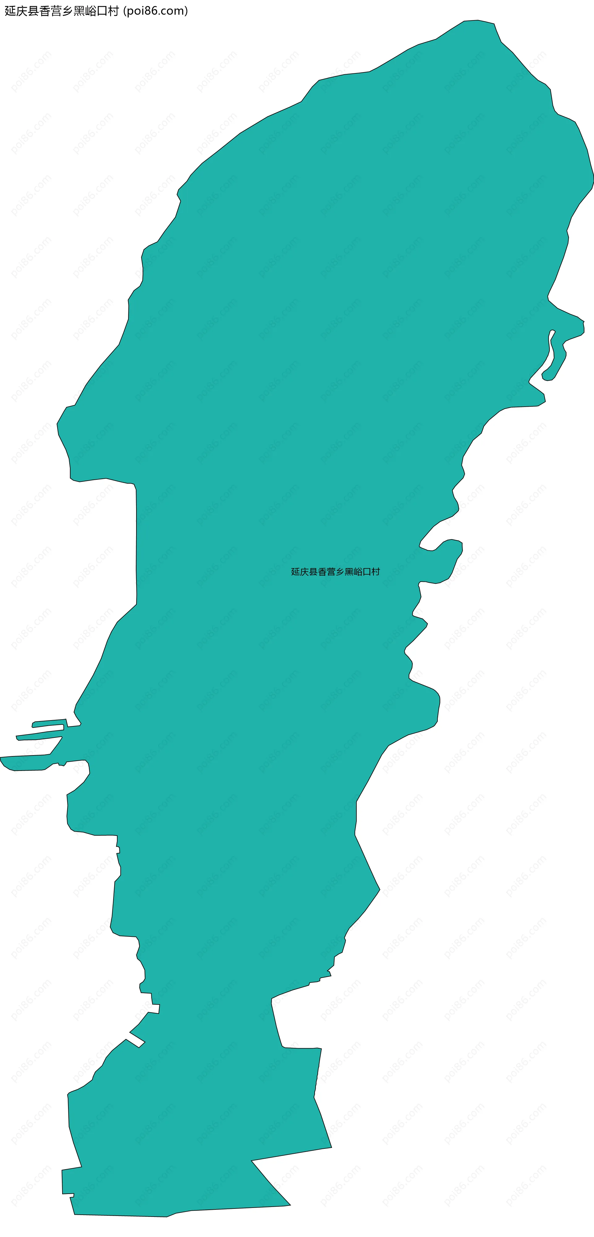 延庆县香营乡黑峪口村边界地图