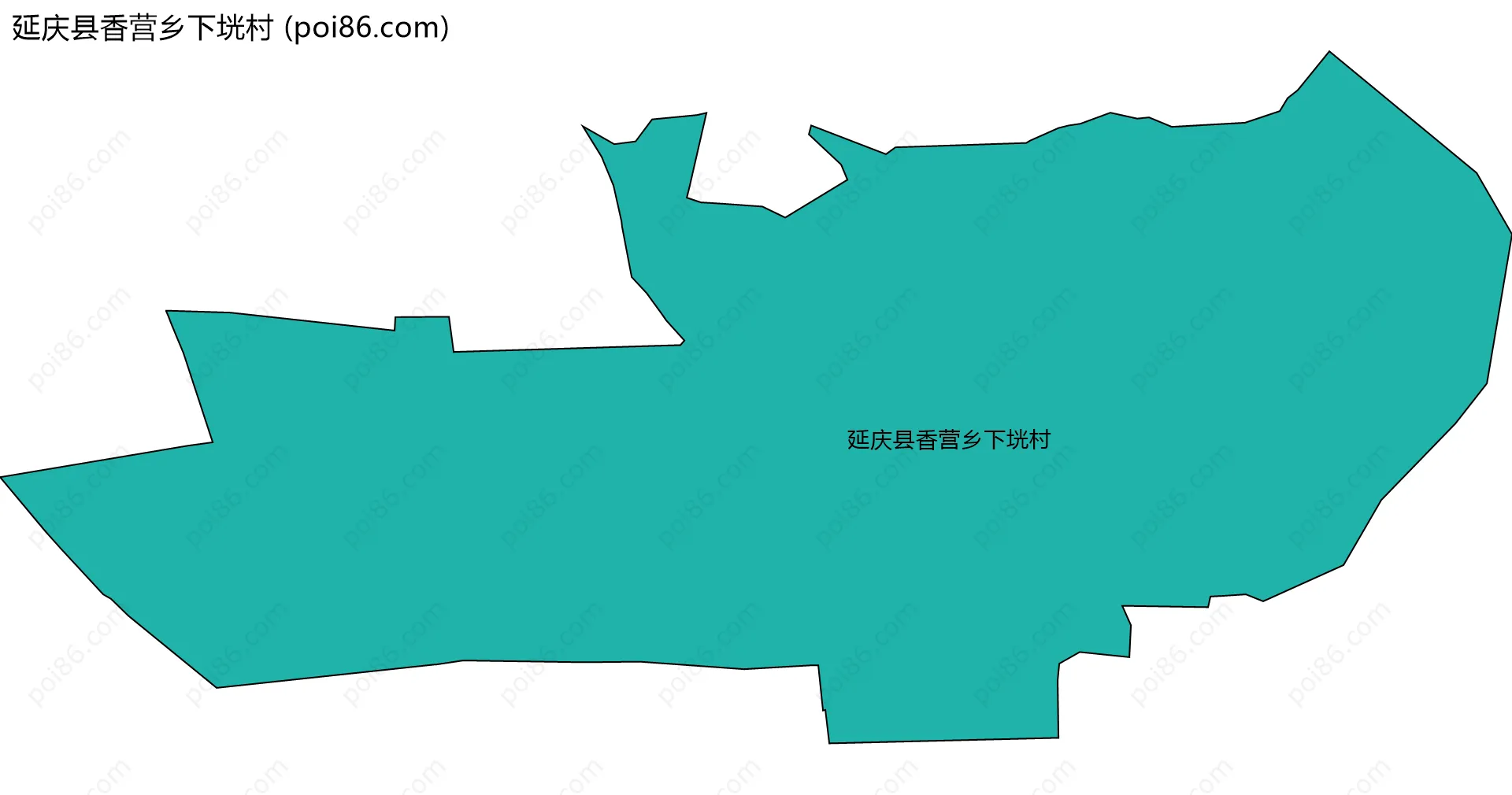 延庆县香营乡下垙村边界地图