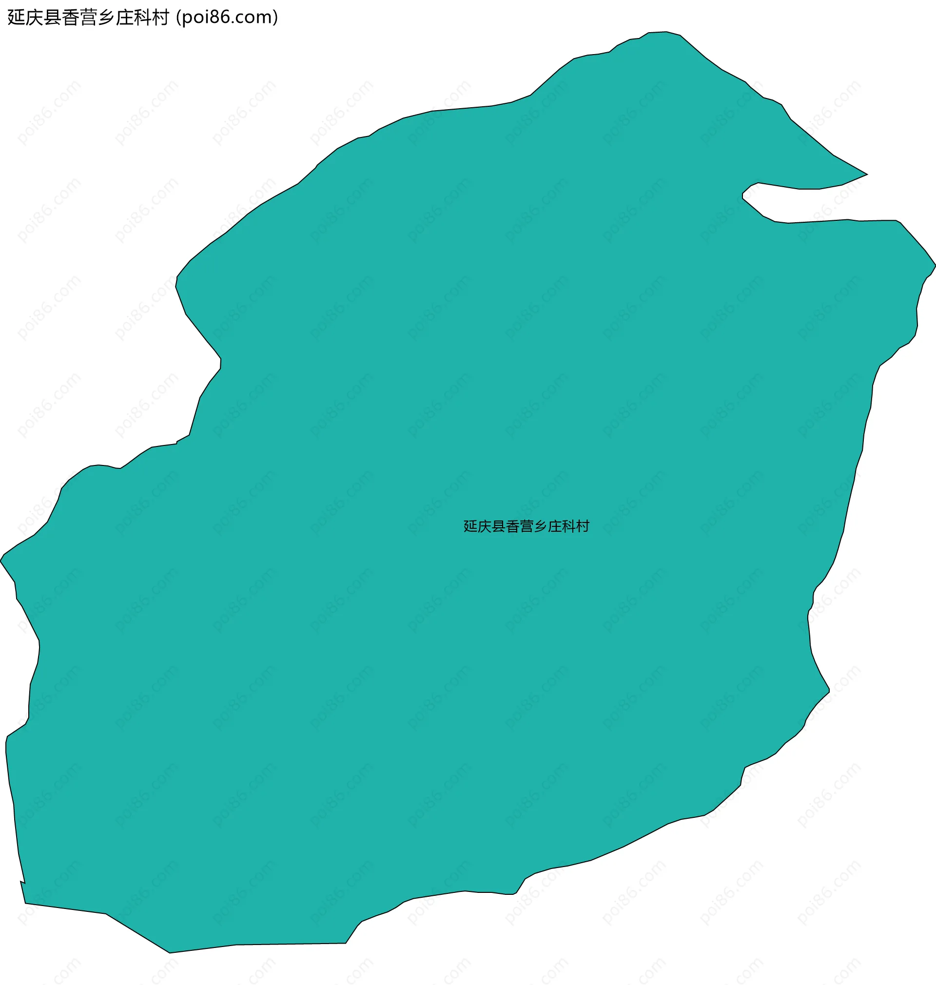 延庆县香营乡庄科村边界地图