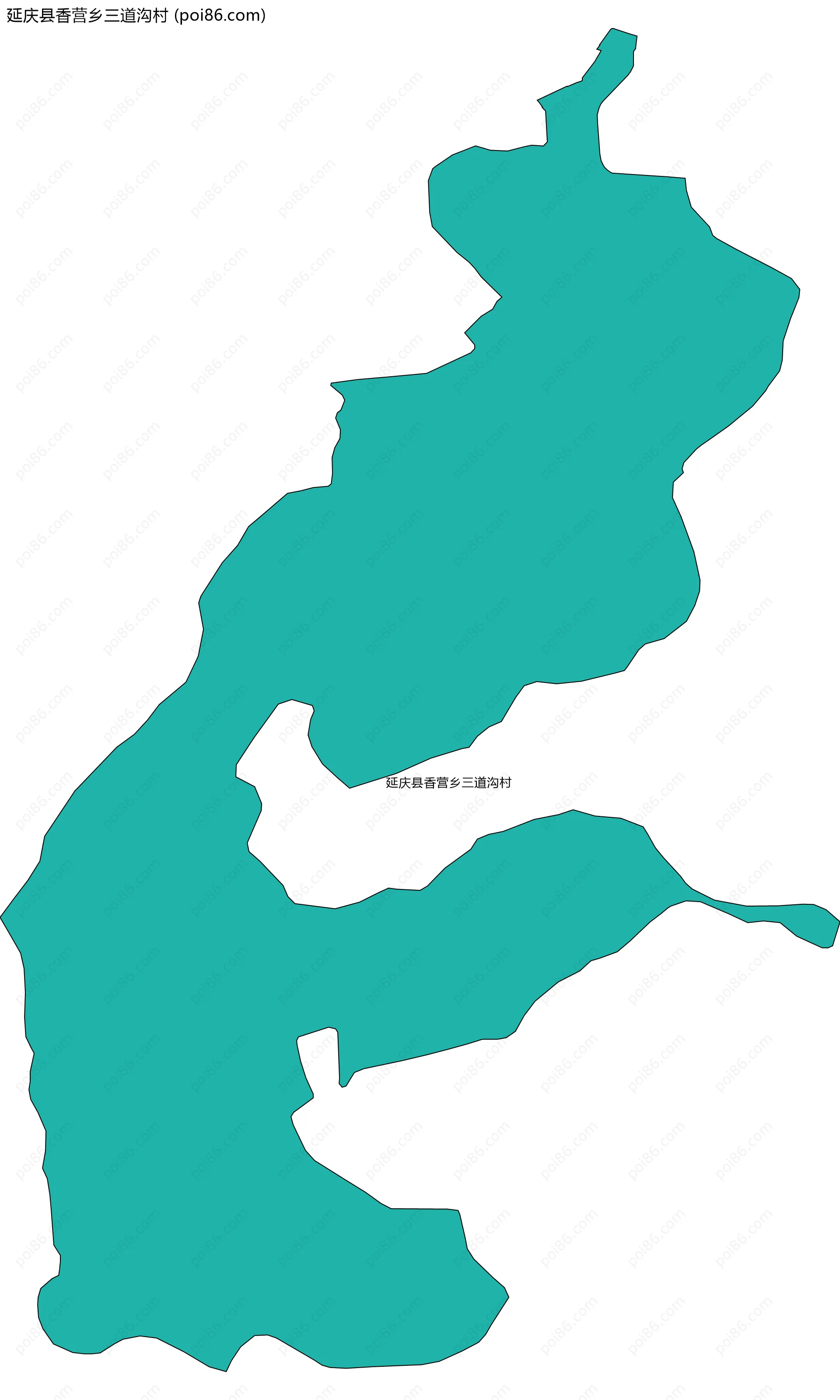 延庆县香营乡三道沟村边界地图