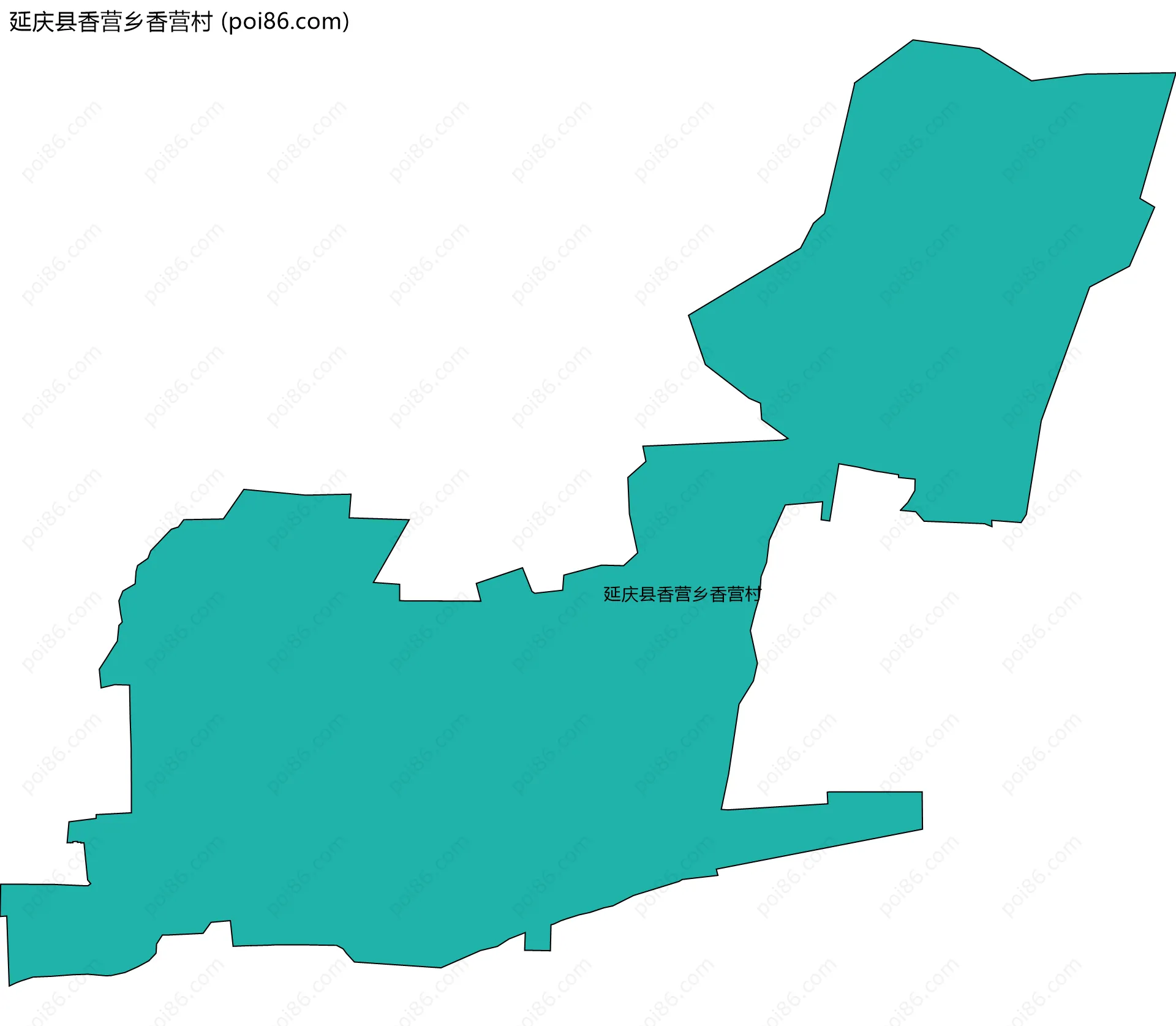 延庆县香营乡香营村边界地图