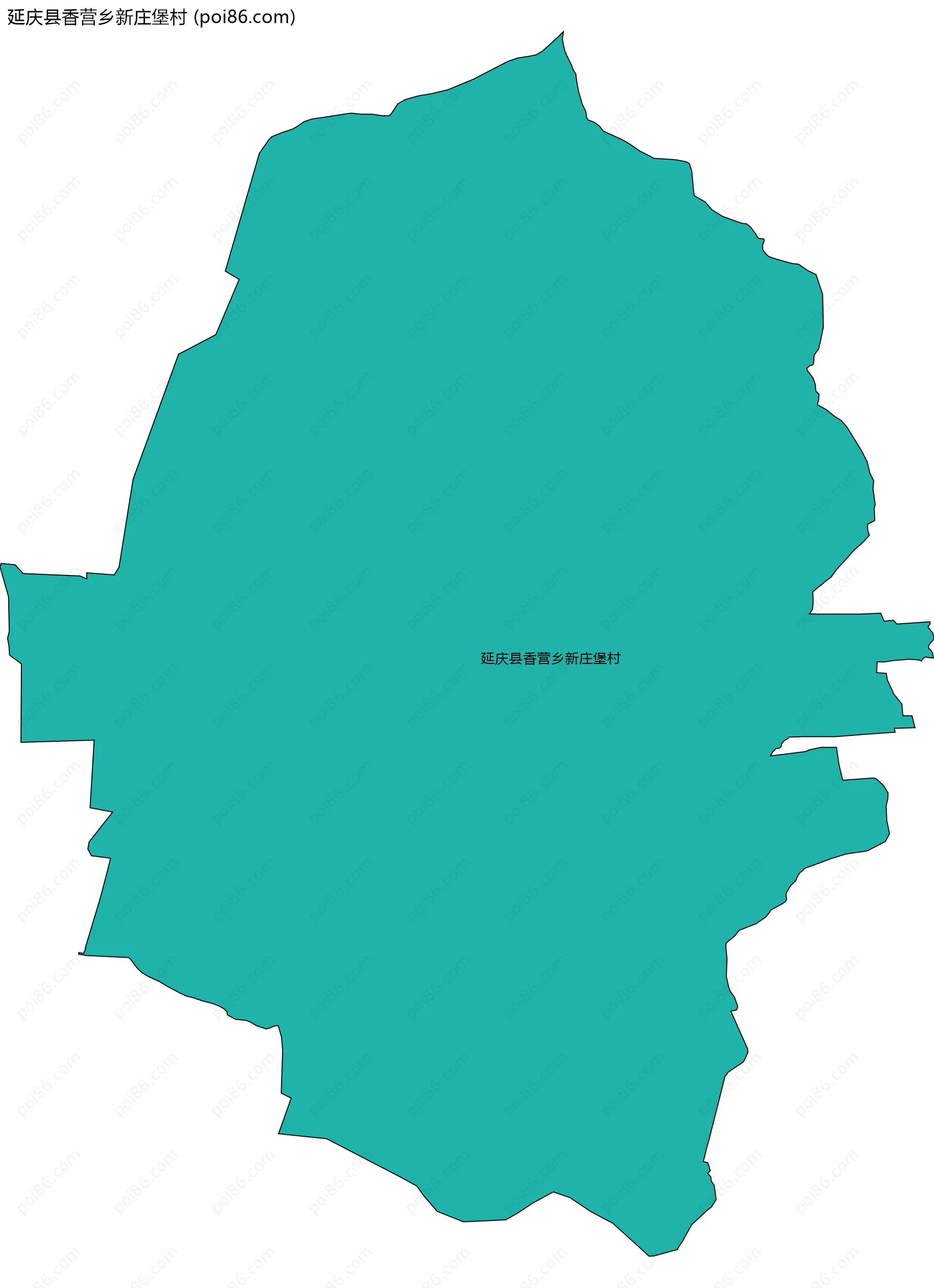 延庆县香营乡新庄堡村边界地图