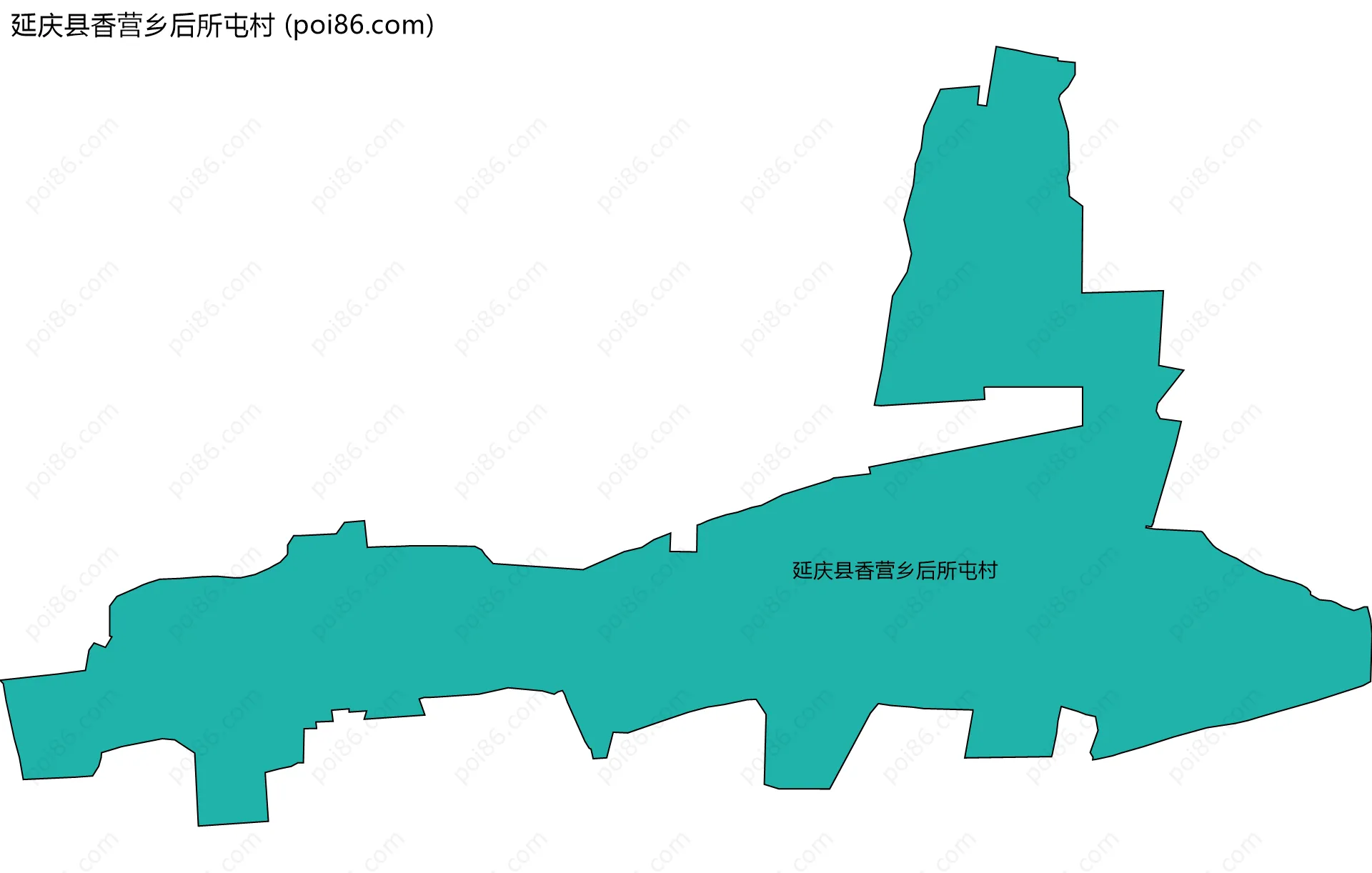 延庆县香营乡后所屯村边界地图