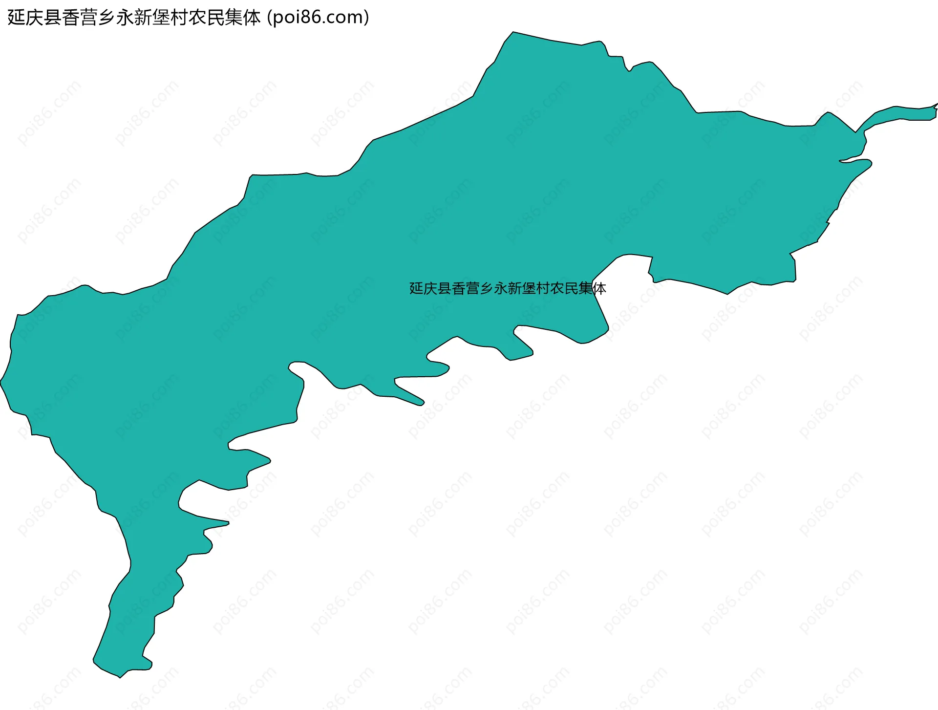 延庆县香营乡永新堡村农民集体边界地图