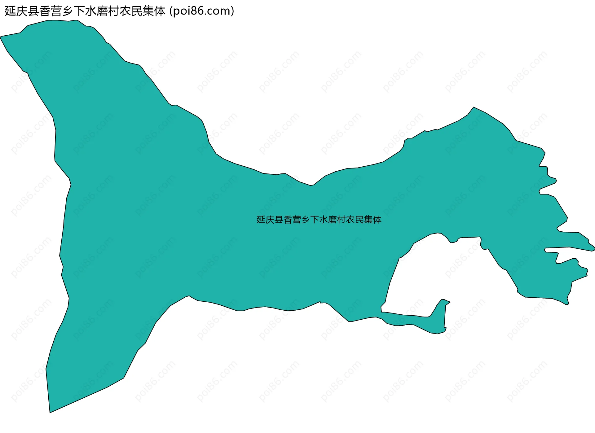 延庆县香营乡下水磨村农民集体边界地图