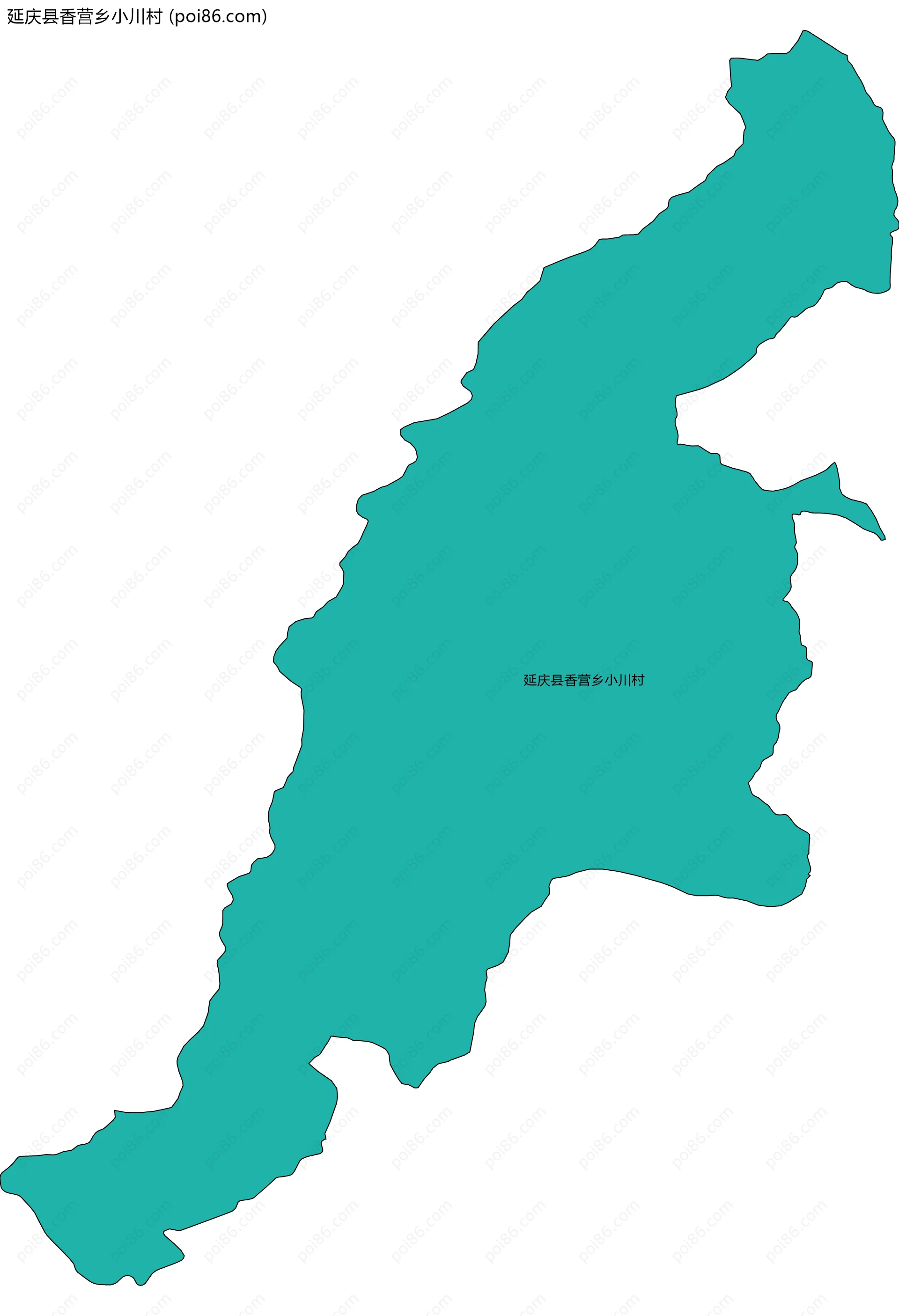 延庆县香营乡小川村边界地图