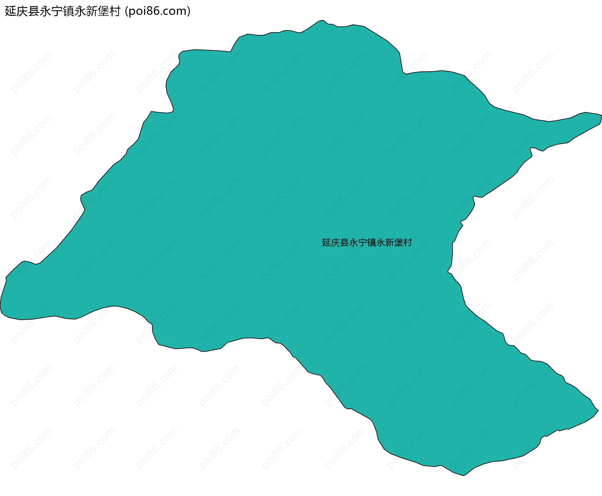 延庆县永宁镇永新堡村边界地图