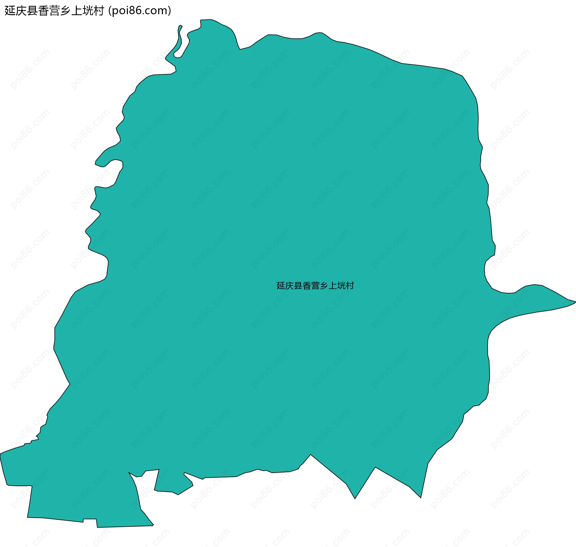 延庆县香营乡上垙村边界地图