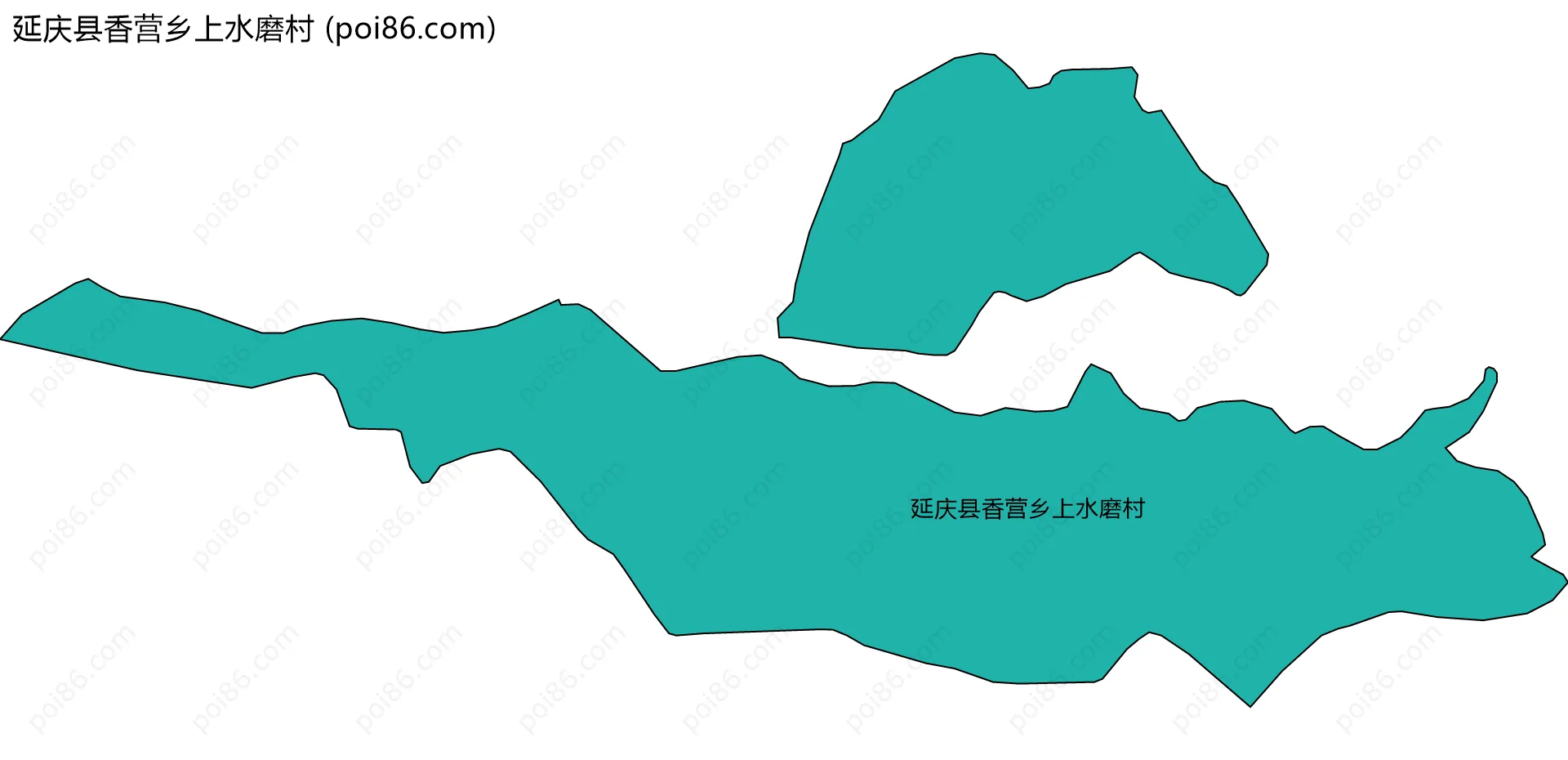 延庆县香营乡上水磨村边界地图