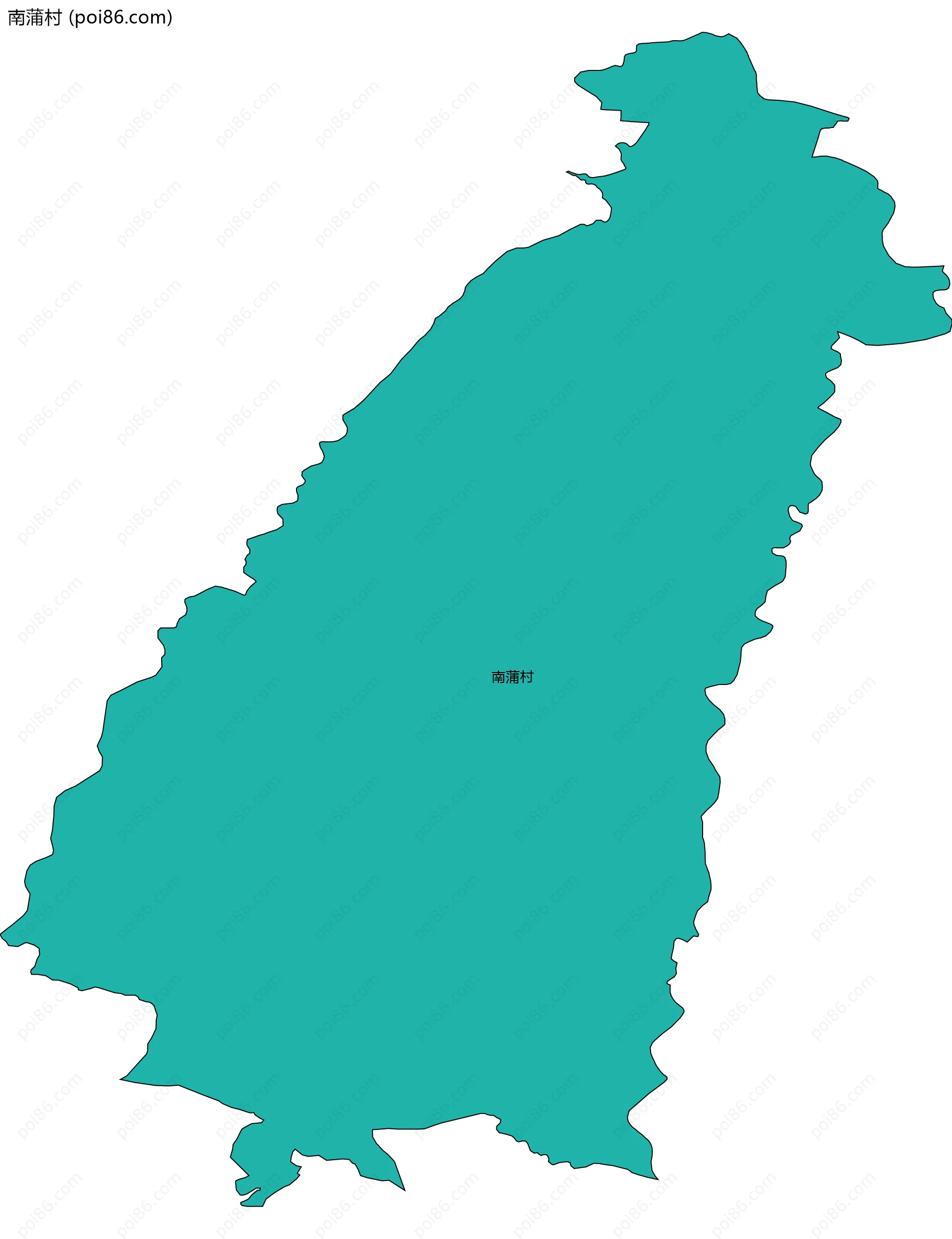 南蒲村边界地图