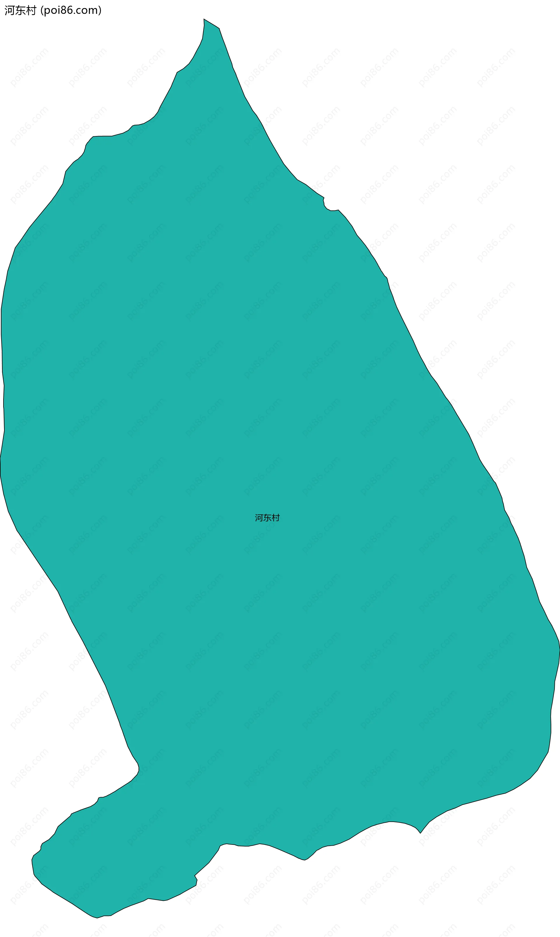 河东村边界地图