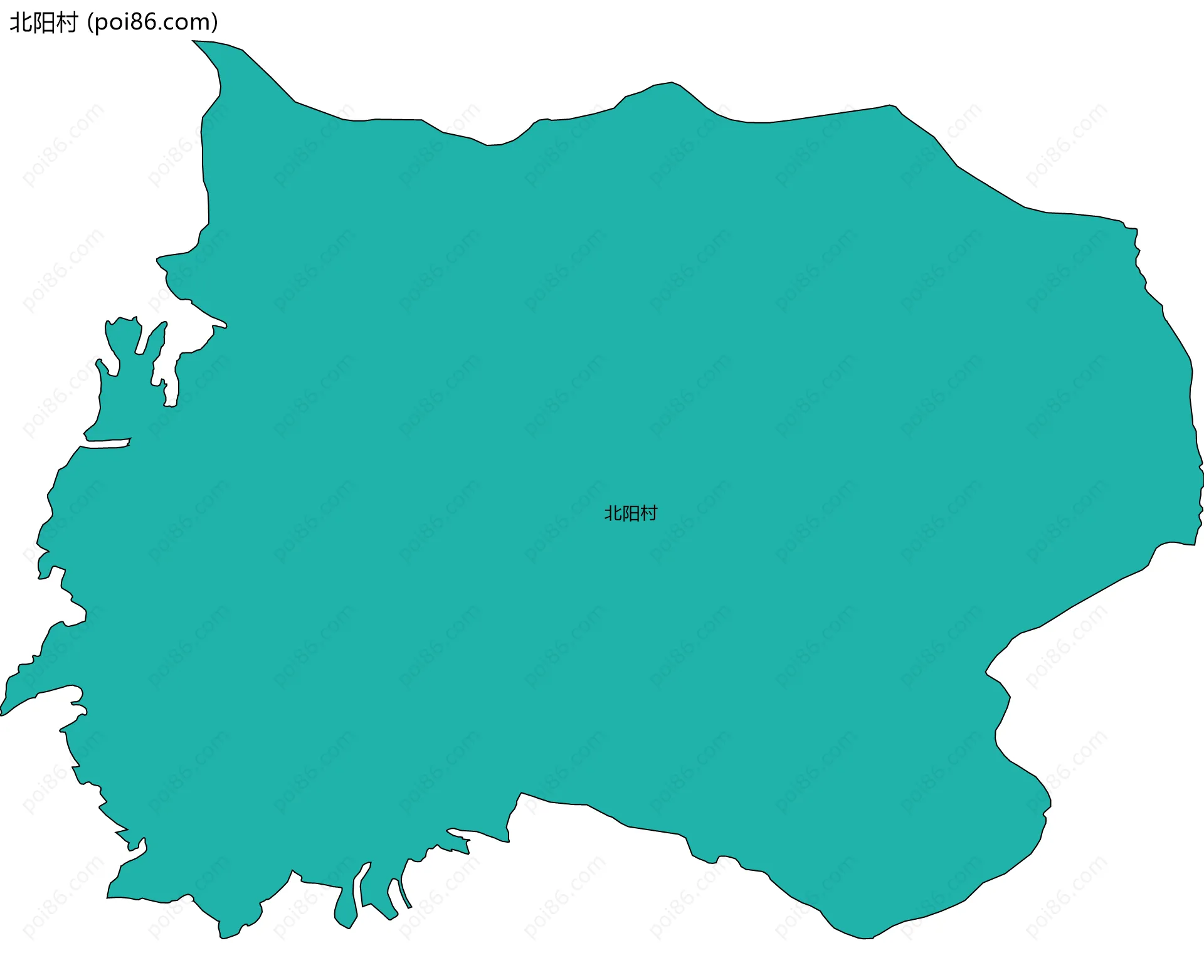 北阳村边界地图