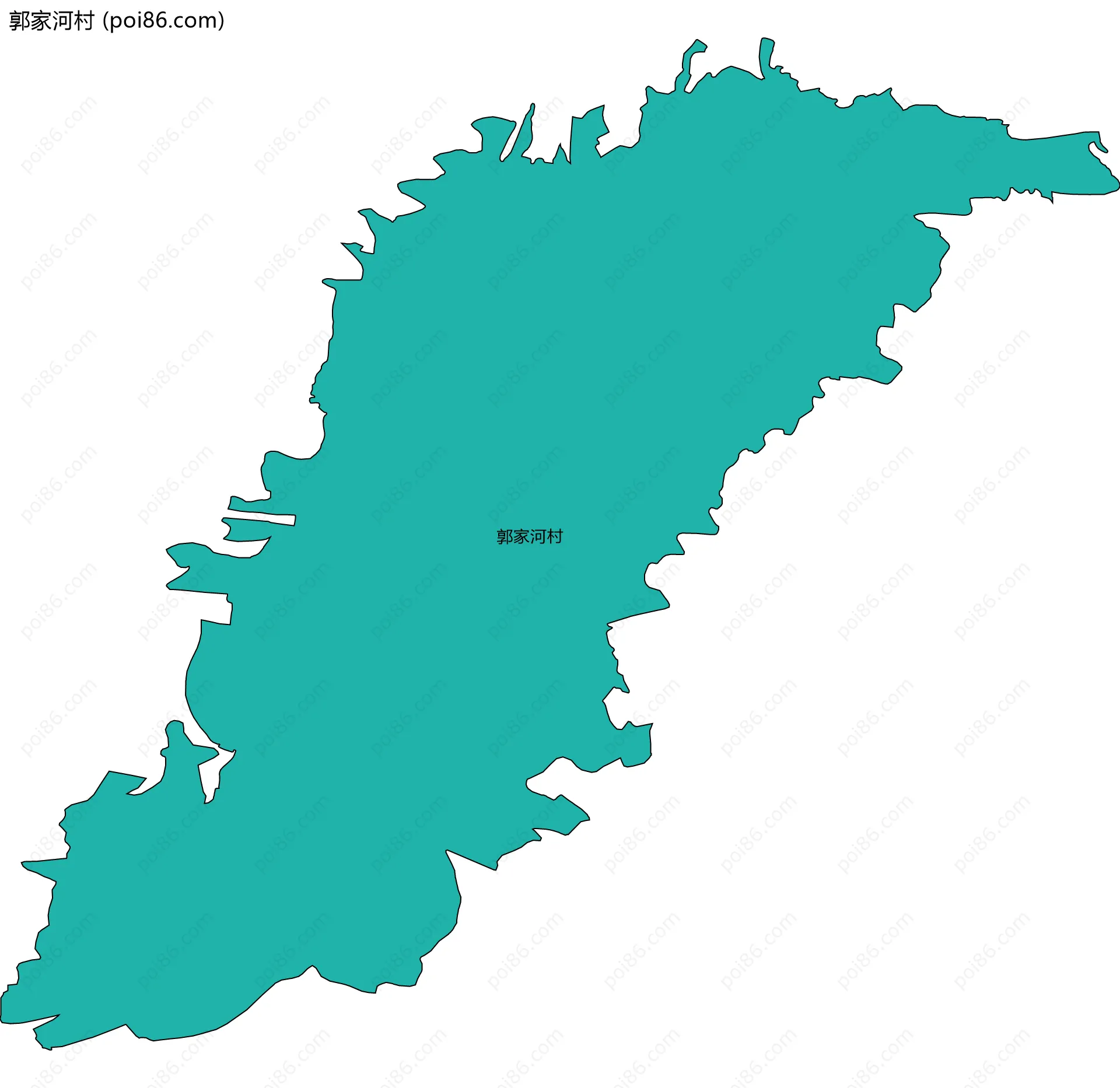 郭家河村边界地图