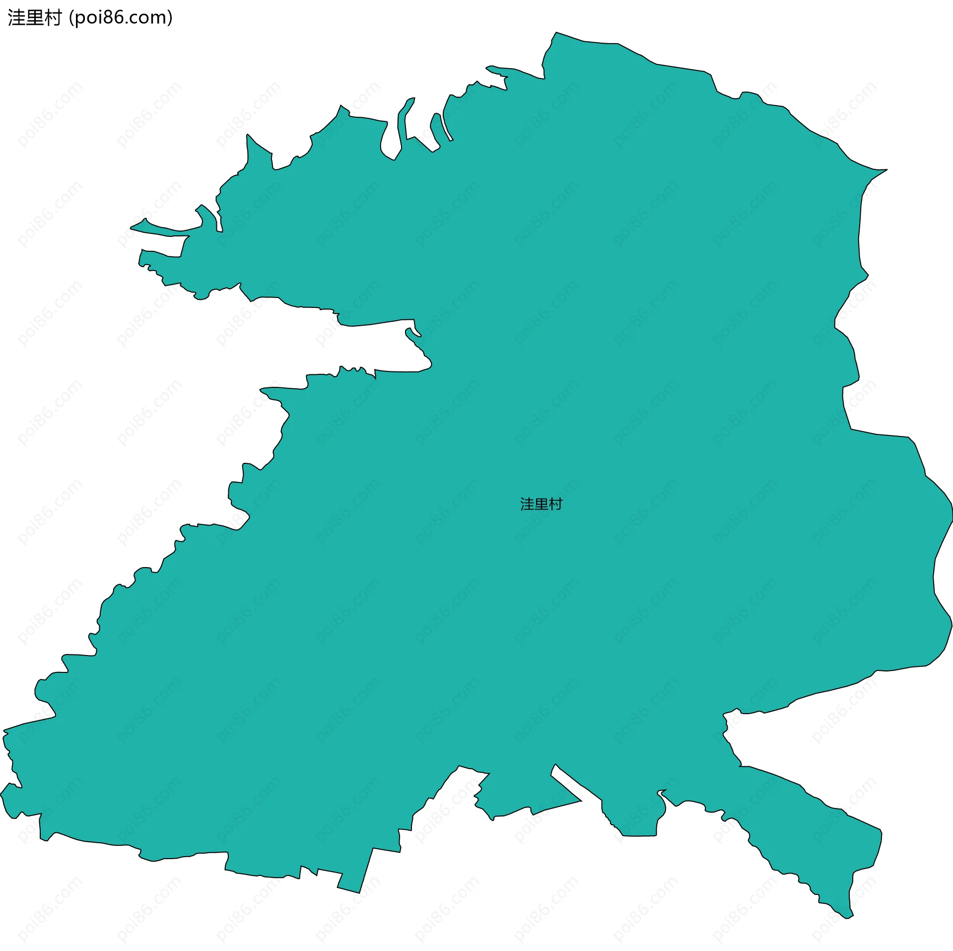 洼里村边界地图