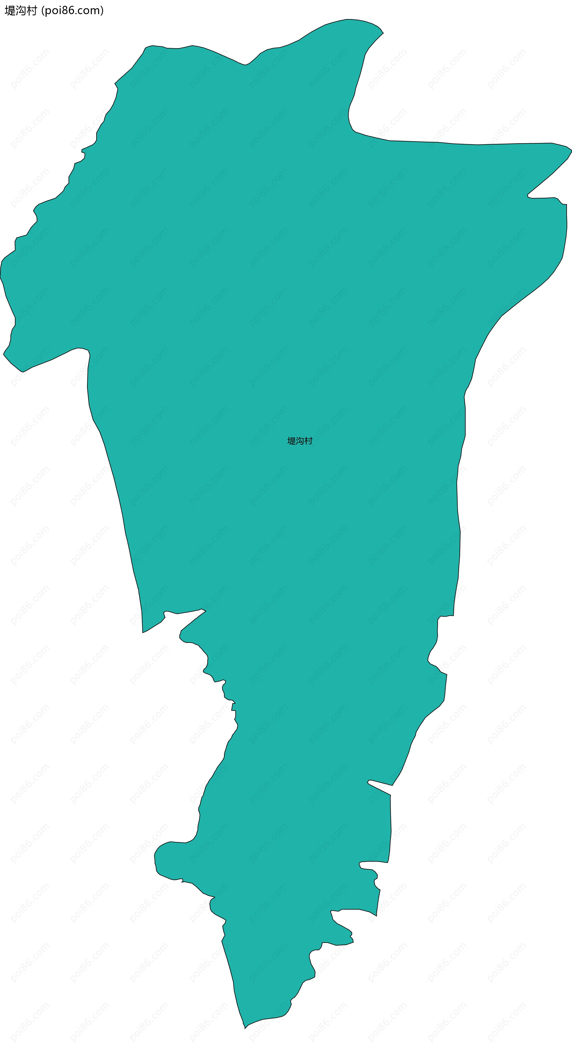 堤沟村边界地图