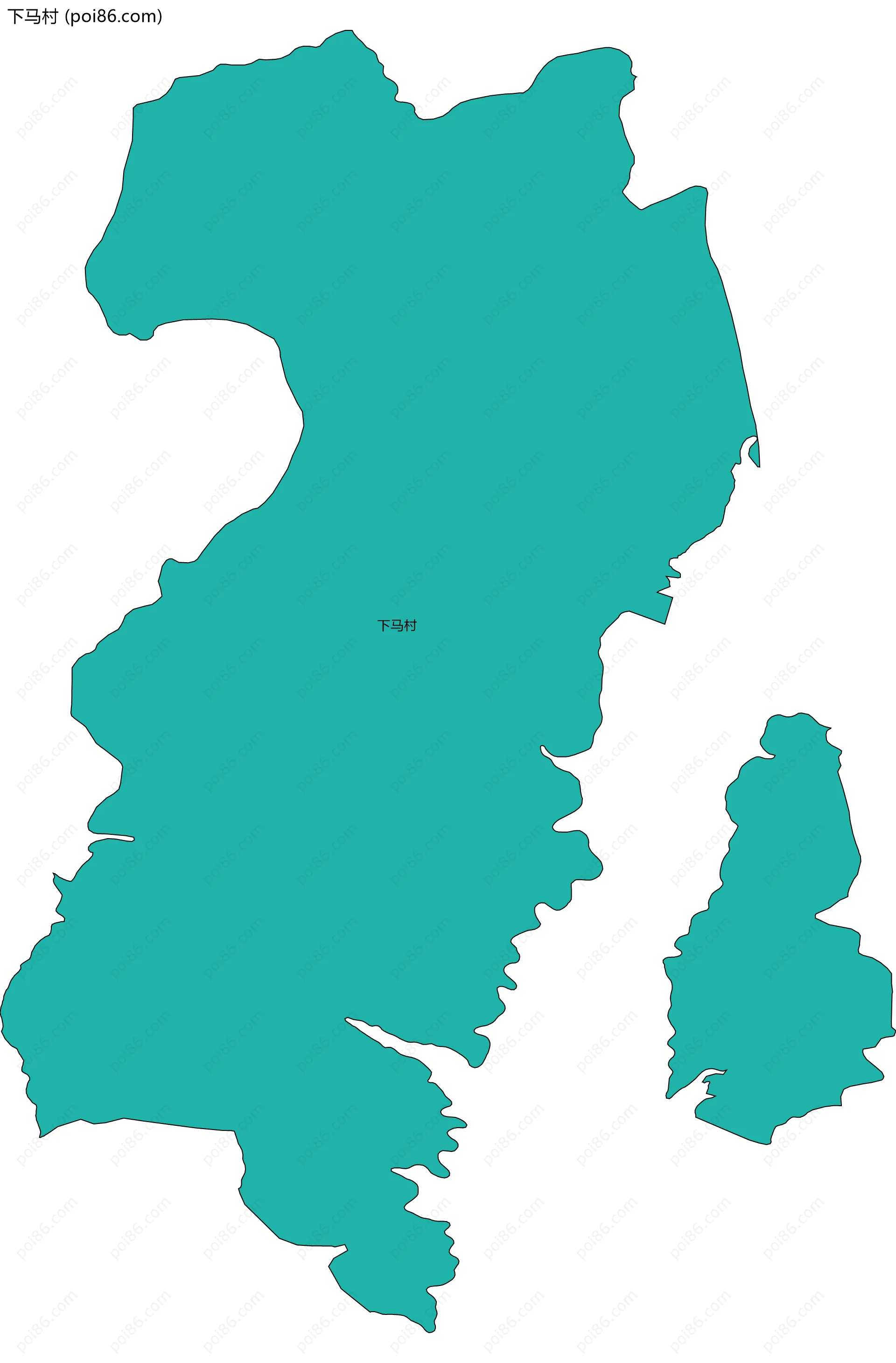 下马村边界地图