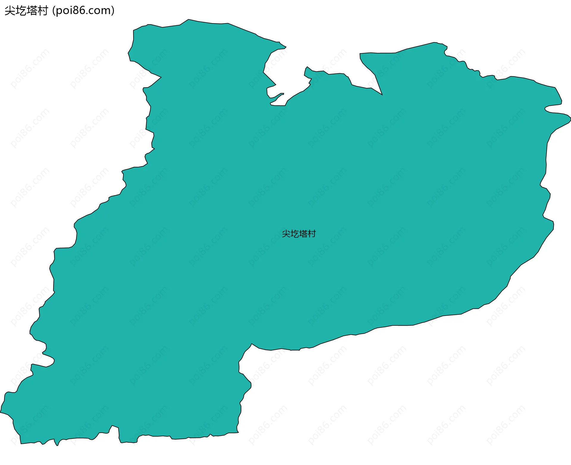 尖圪塔村边界地图