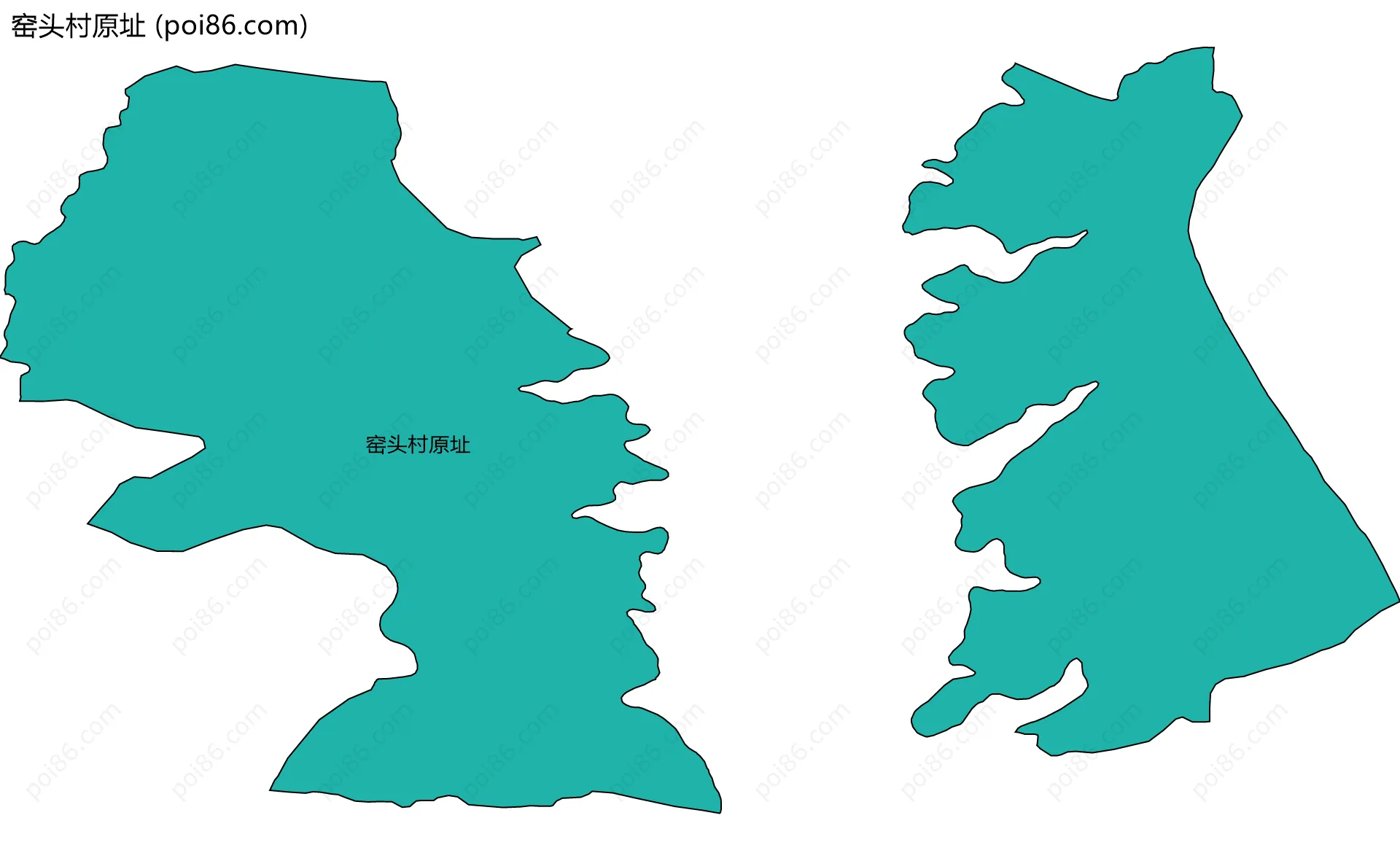 窑头村原址边界地图
