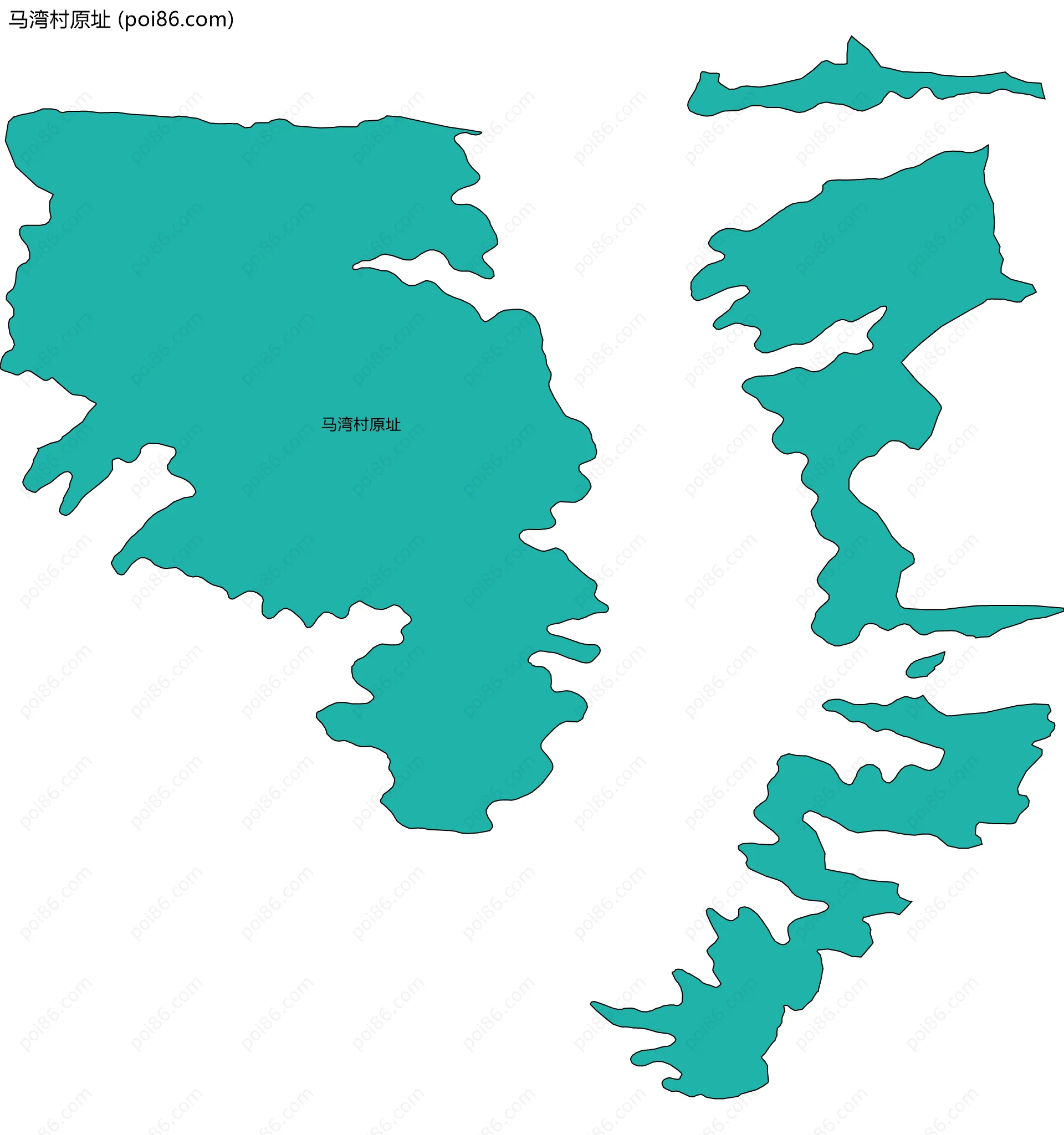 马湾村原址边界地图