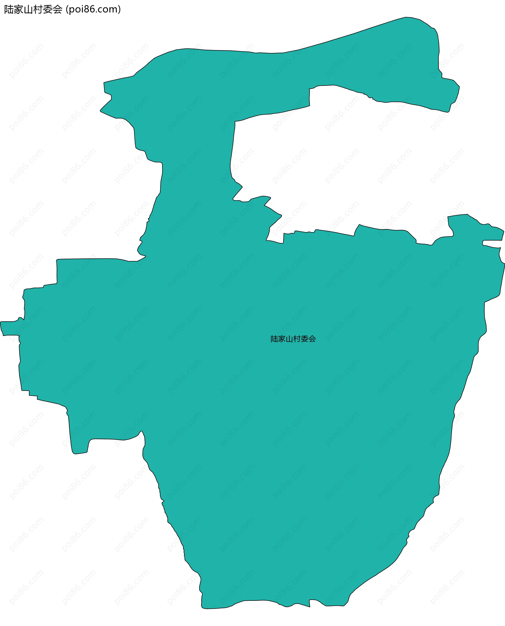 陆家山村委会边界地图