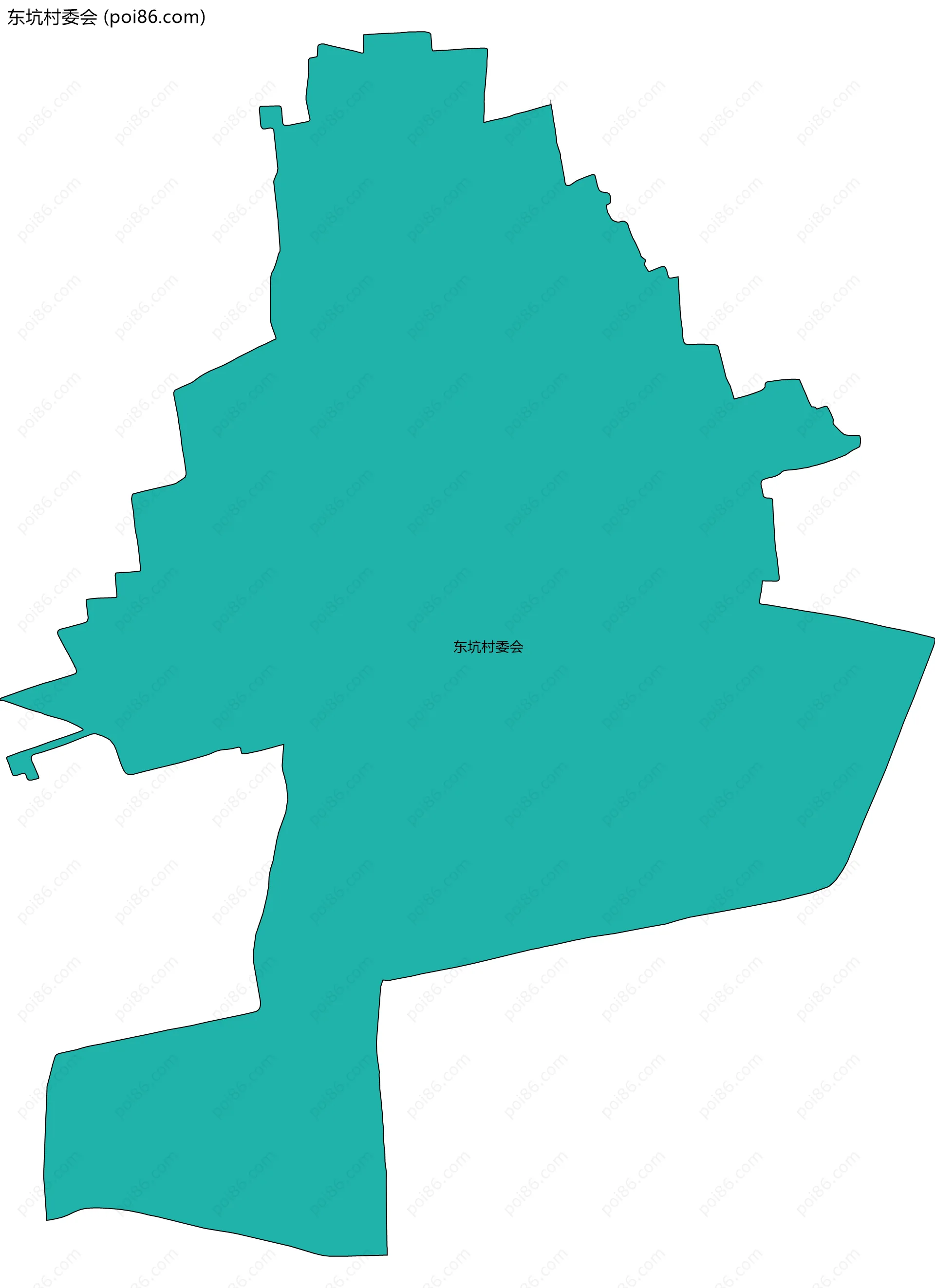 东坑村委会边界地图