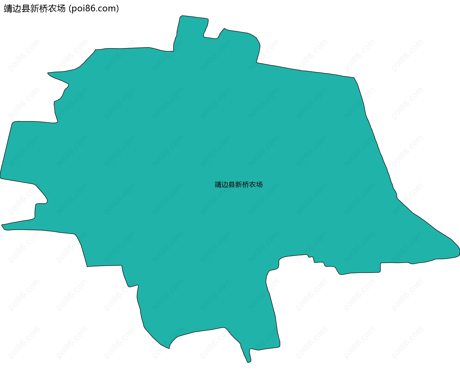 靖边县新桥农场边界地图