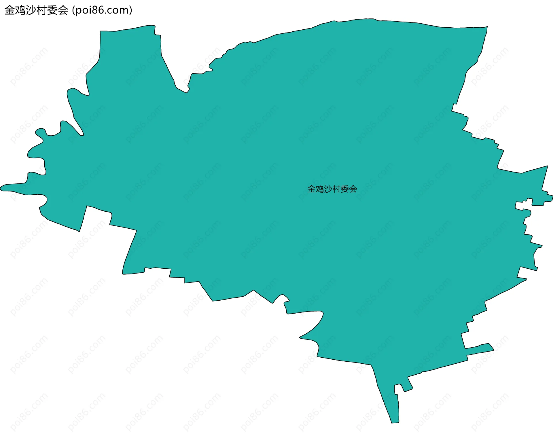 金鸡沙村委会边界地图