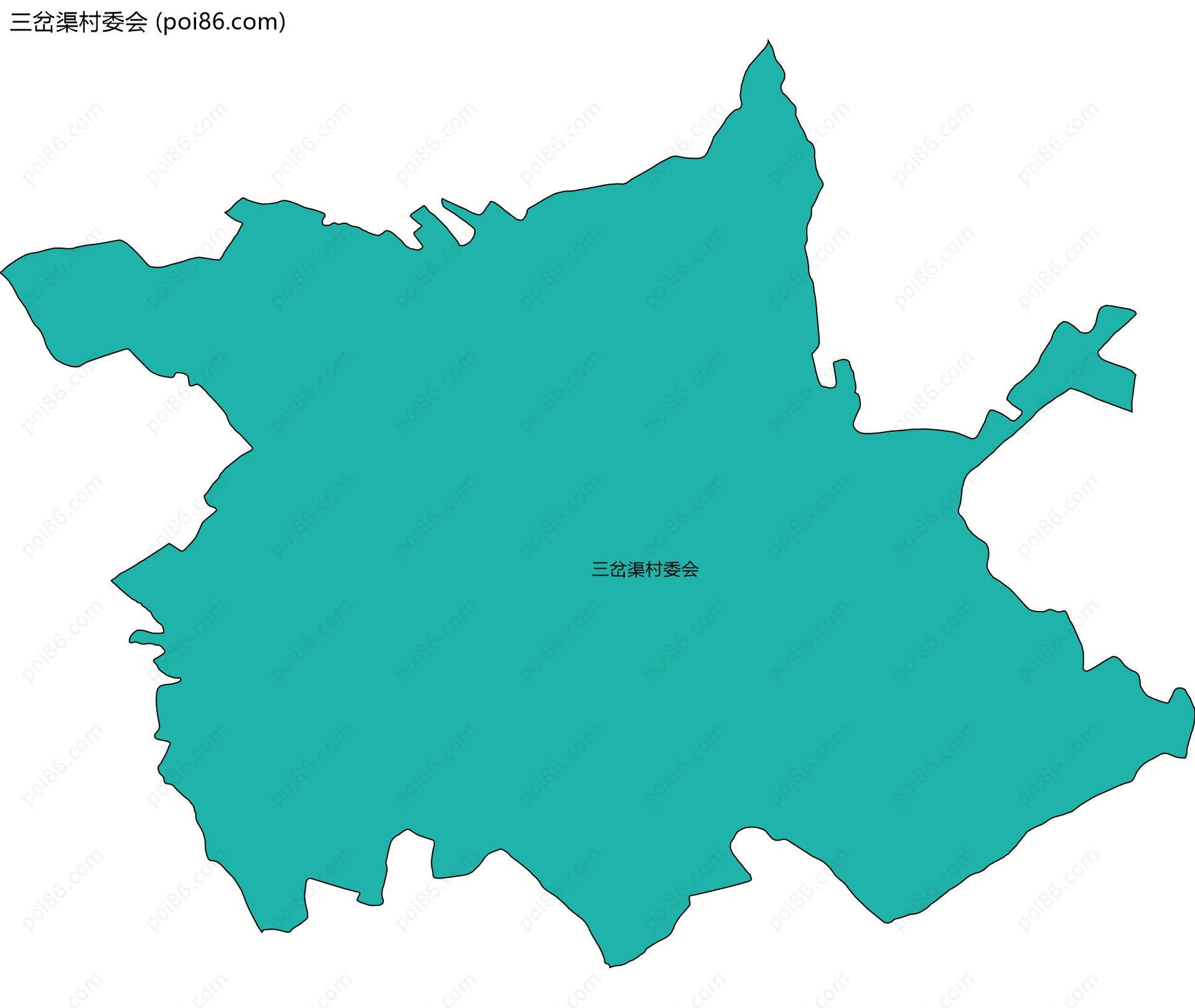 三岔渠村委会边界地图