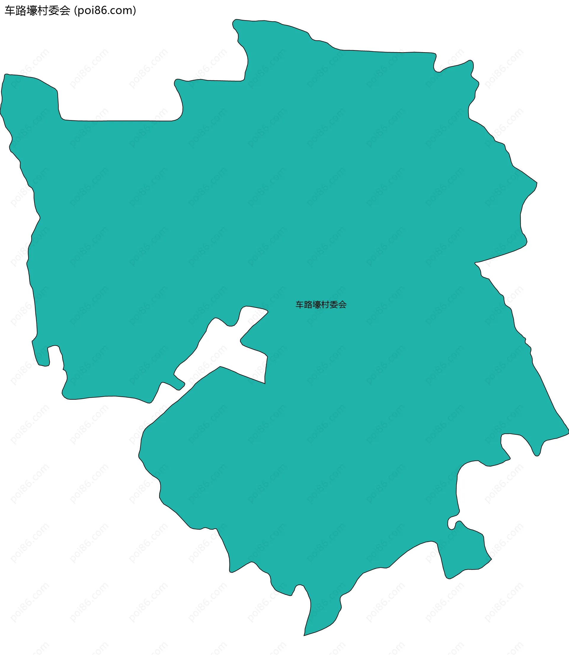 车路壕村委会边界地图