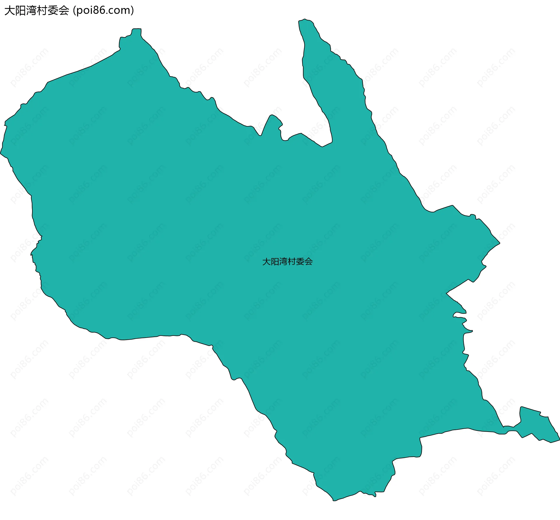 大阳湾村委会边界地图