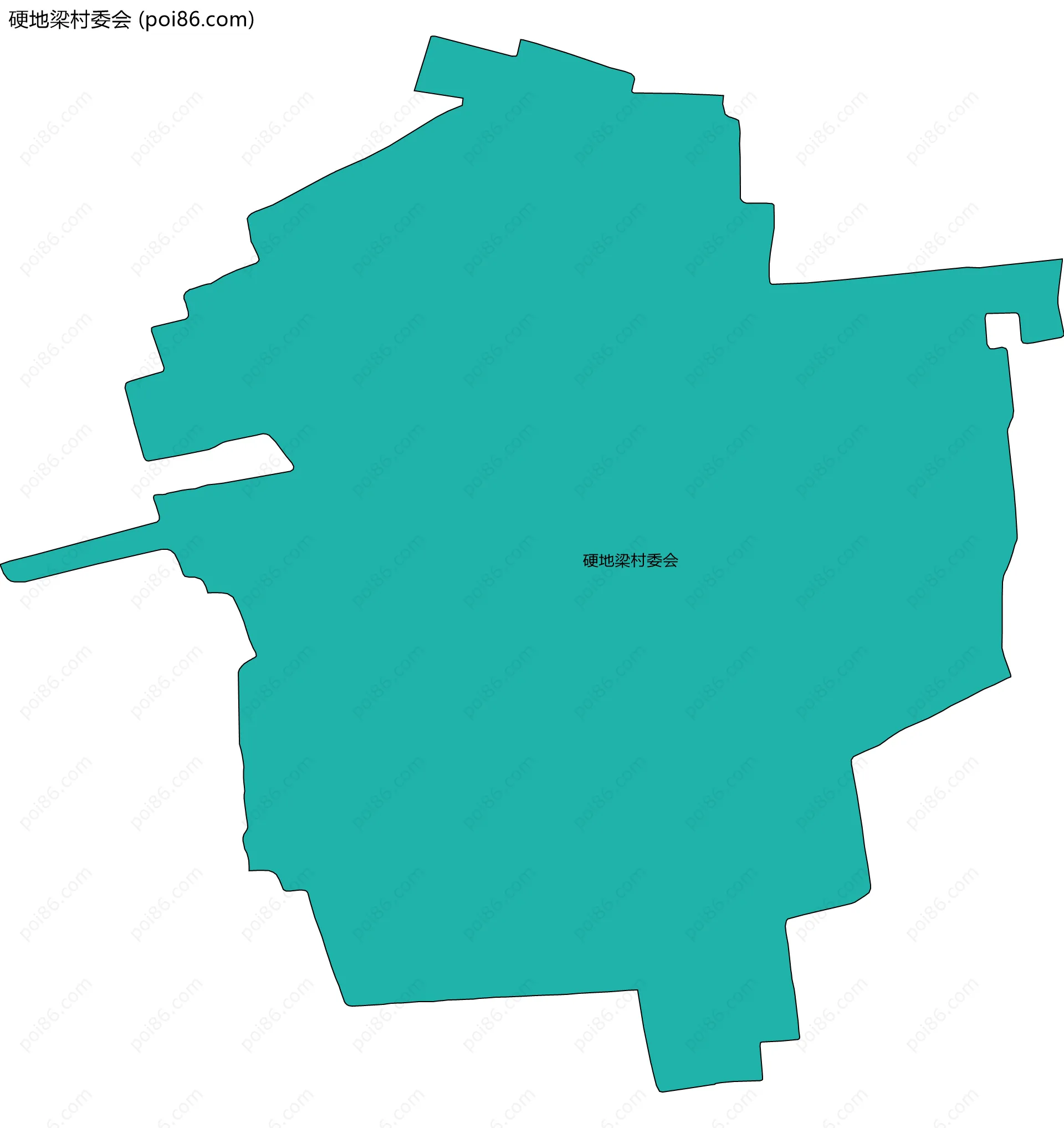 硬地梁村委会边界地图