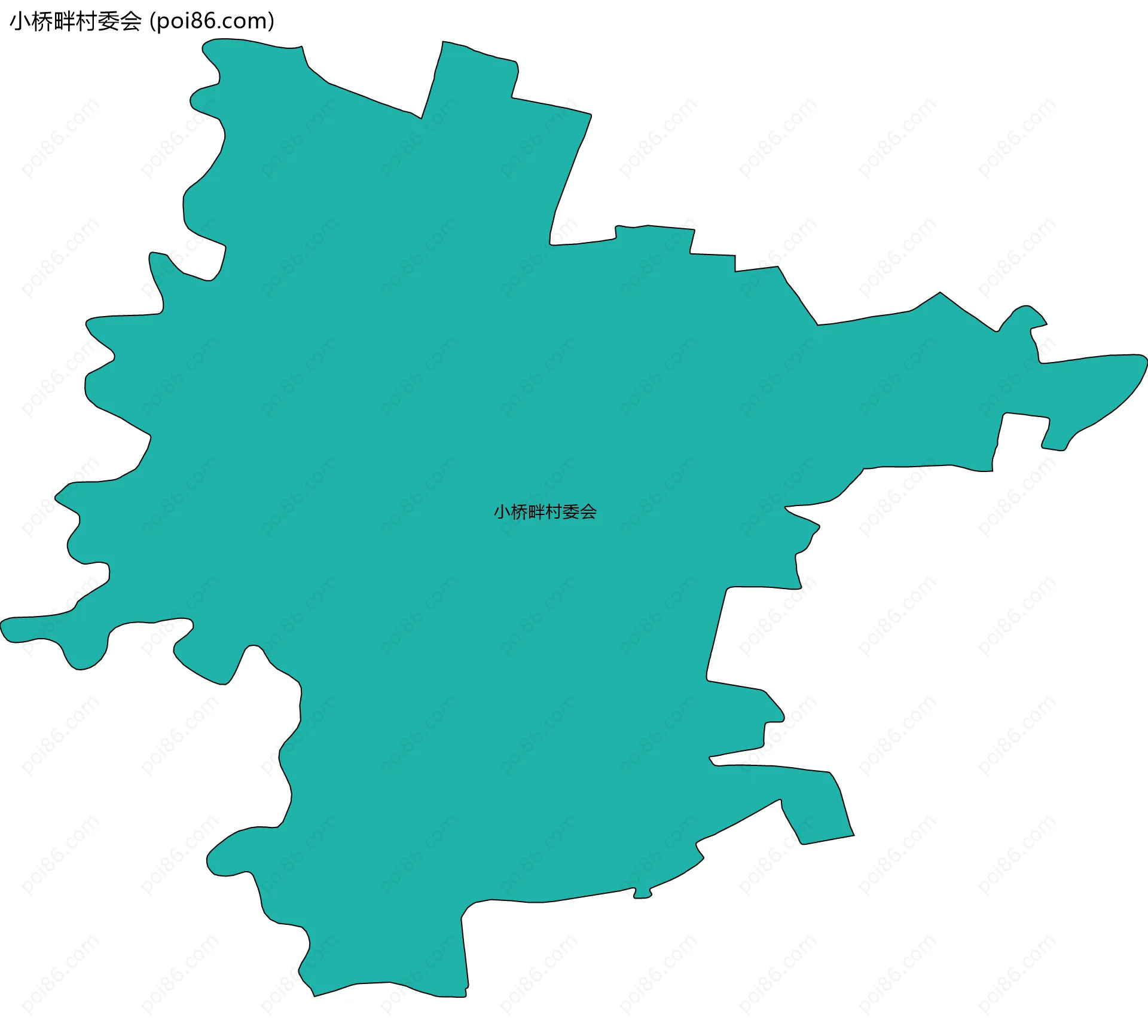 小桥畔村委会边界地图